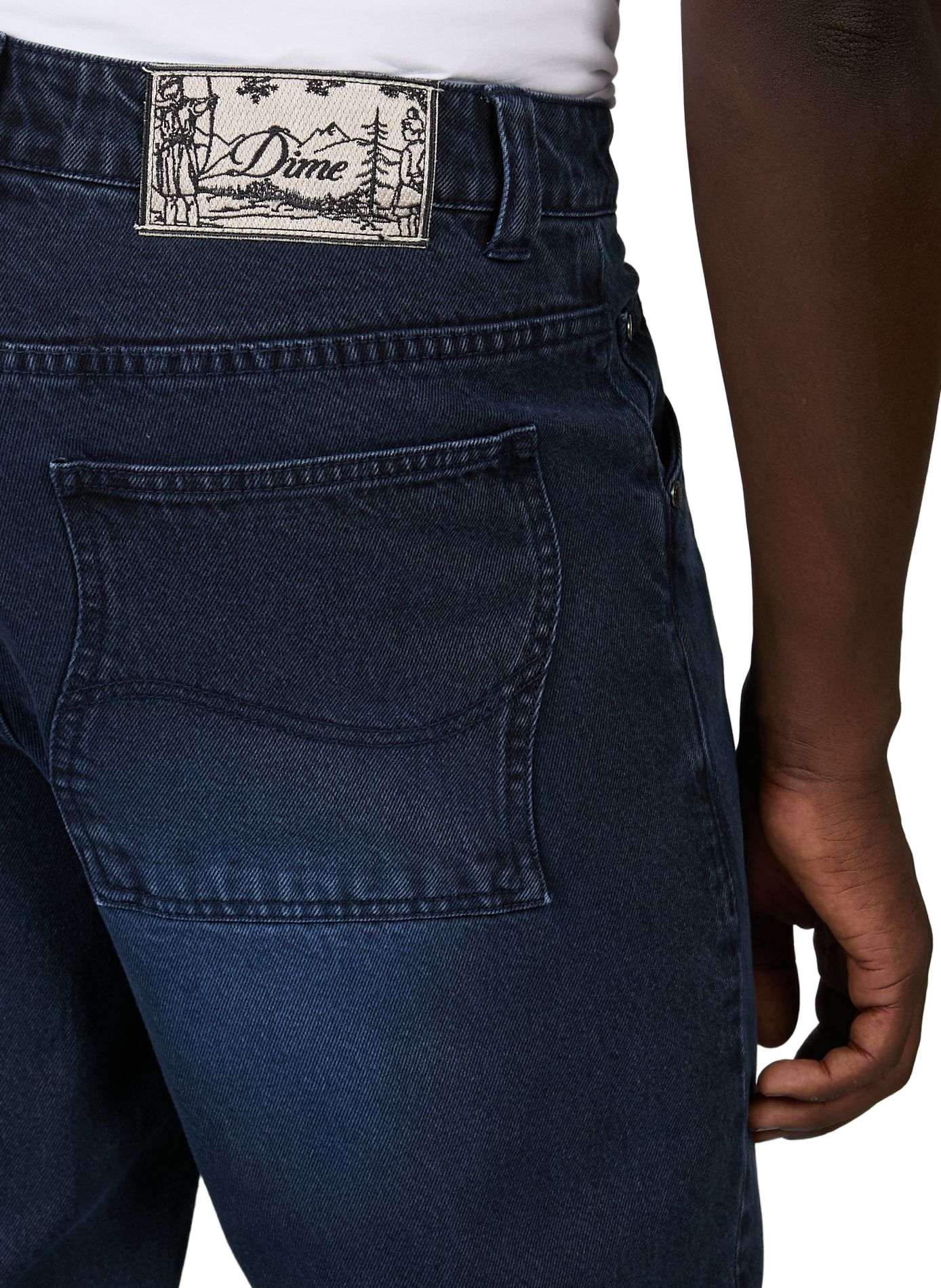 Jean droit en coton DIME Bleu
