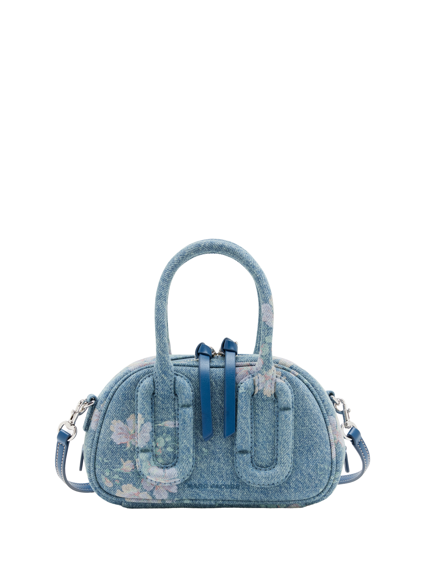 Sac bandoulière Babe Top Handle en deim MARC JACOBS Bleu