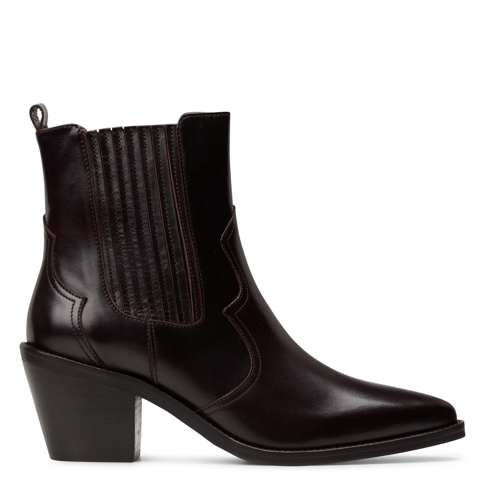 Bottes santiags en cuir dakota BOBBIES Marron