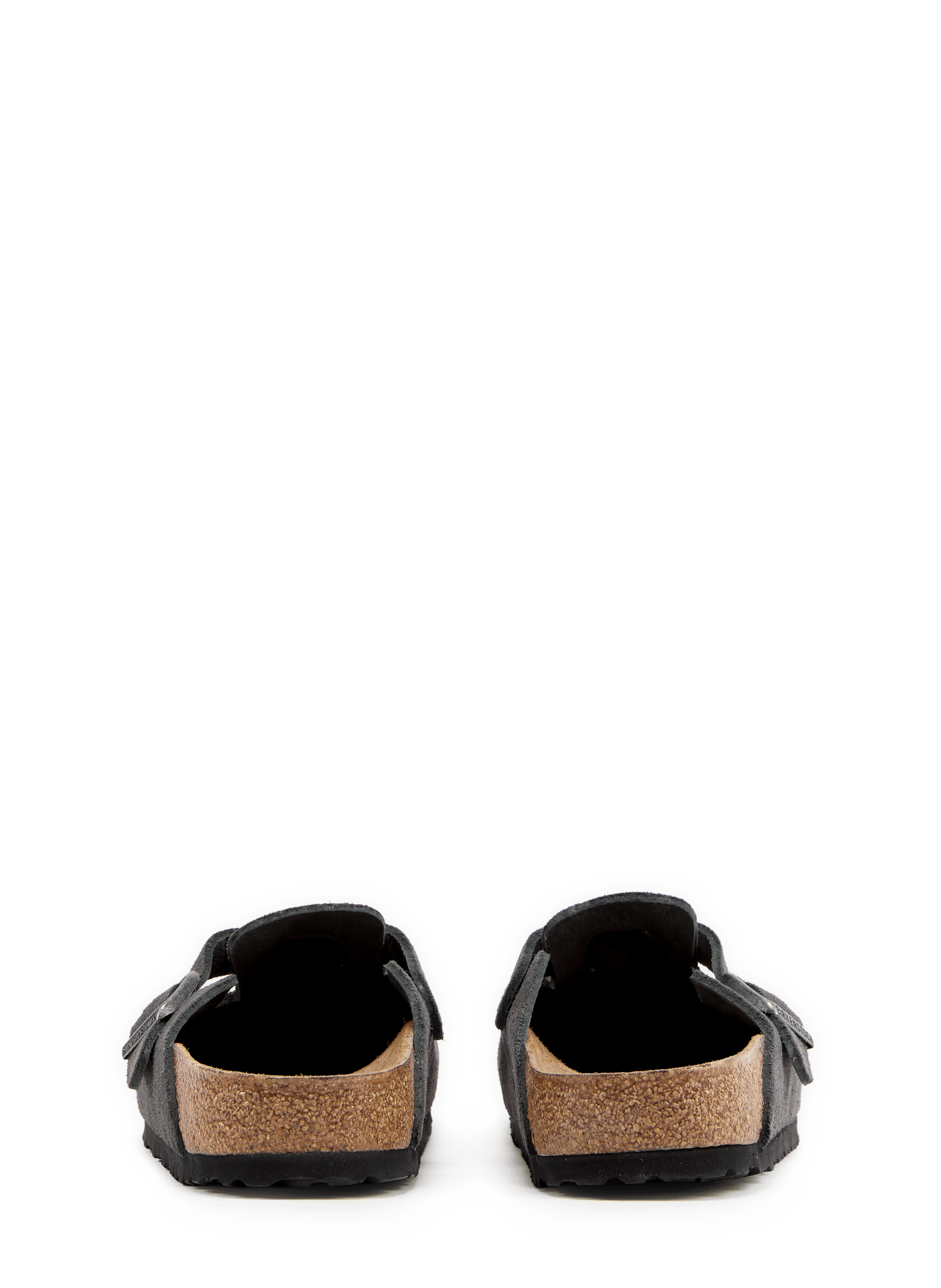 Boston Leder Pantoletten uni BIRKENSTOCK Grau