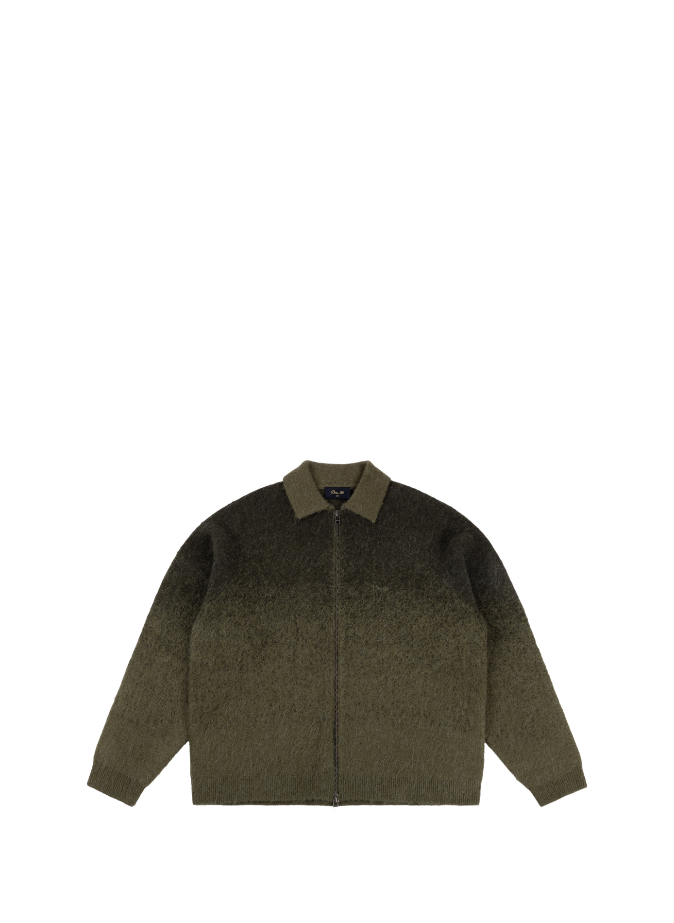 Straight zip-up sweater DIME Green