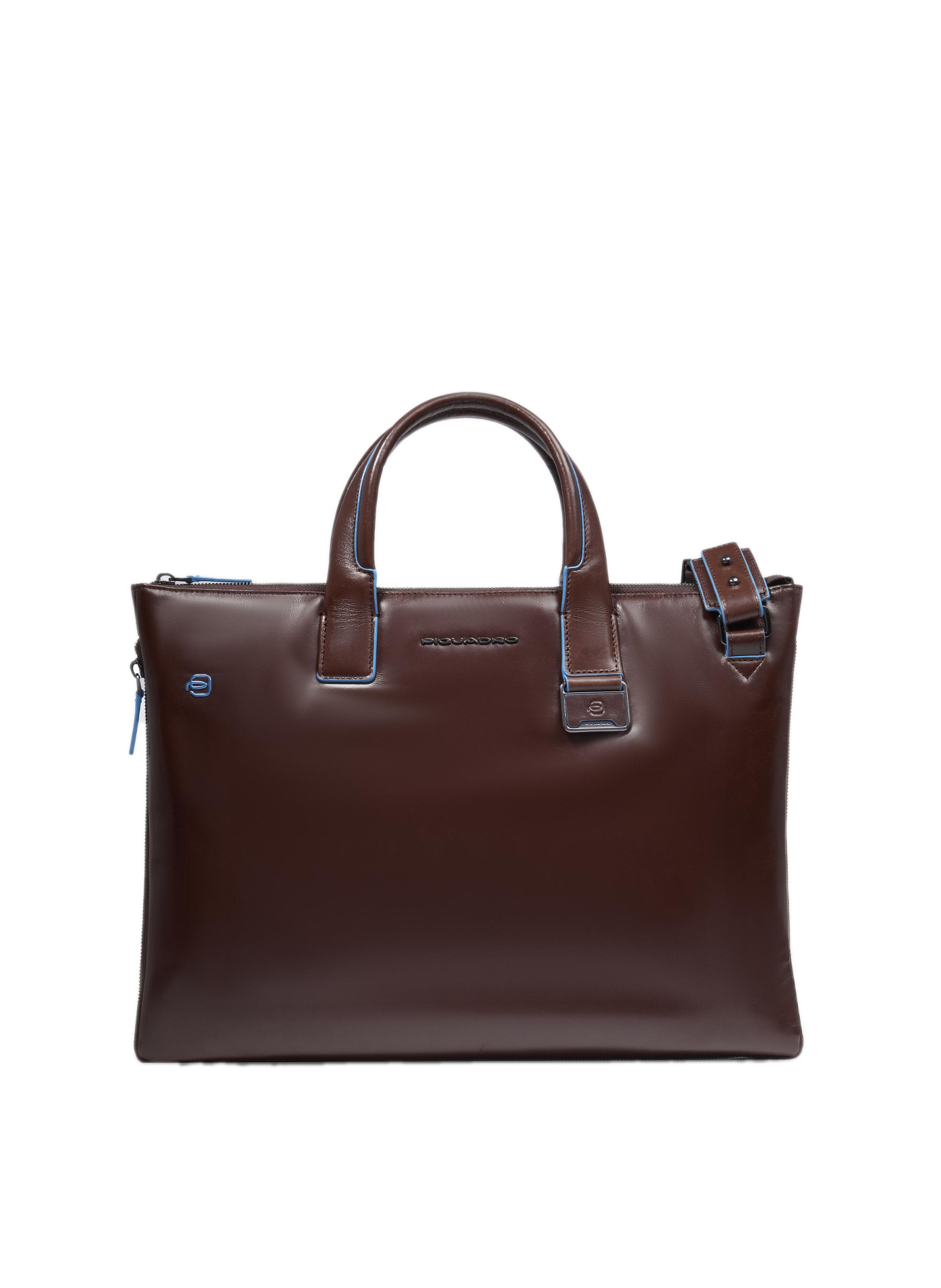 Sac fin pour ordinateur 15,6", extensible PIQUADRO Marron