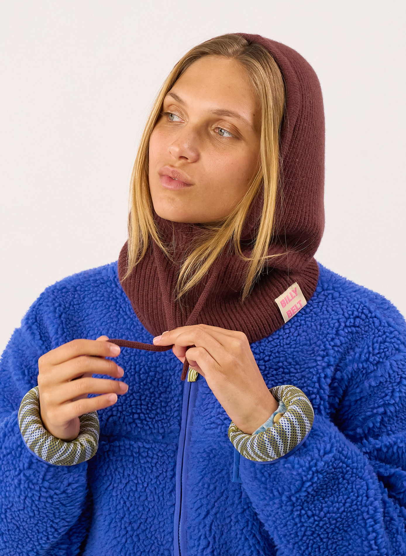 Cagoule en laine BILLYBELT Marron