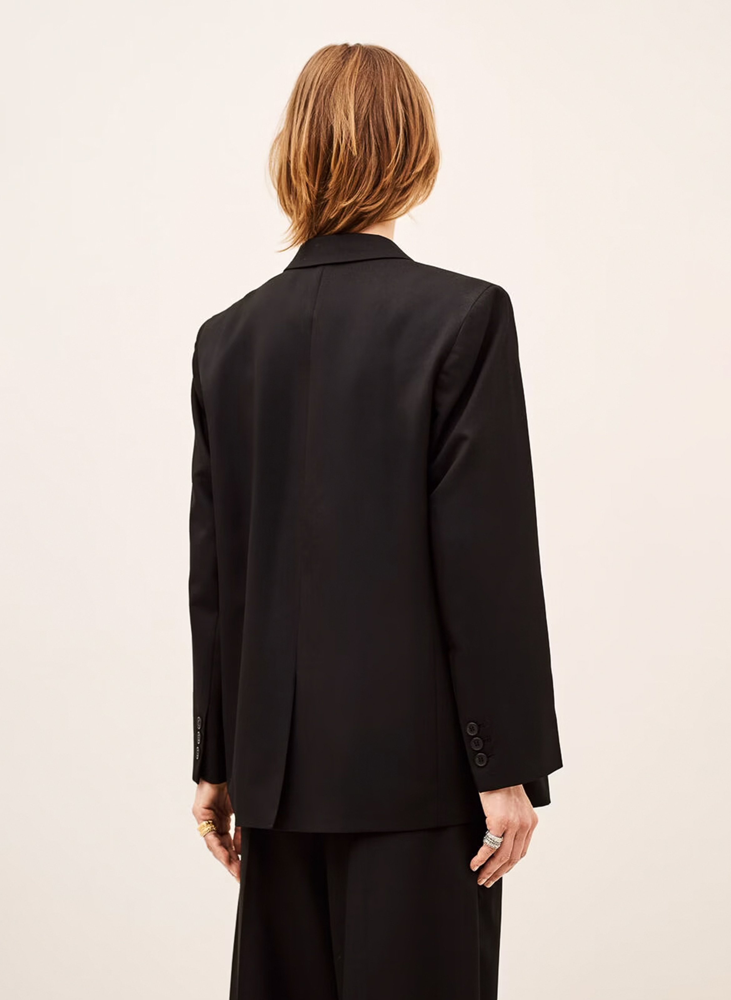 Blazer droit col tailleur uni claro | Noir BA&SH Femme