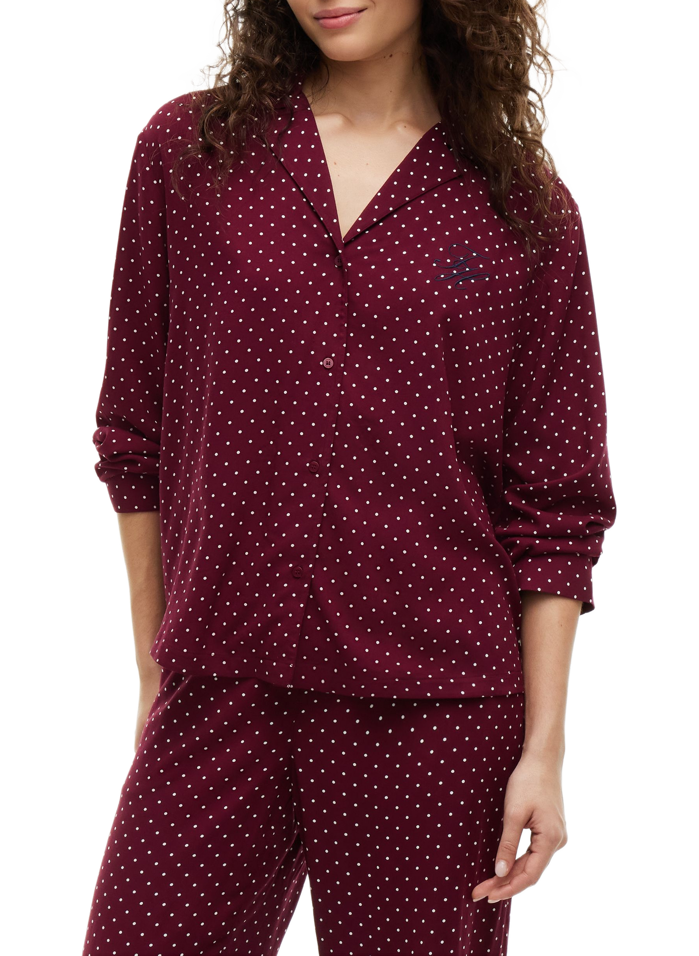 Bedrucktes Pyjama-Hemd | Rot TOMMY HILFIGER Damen