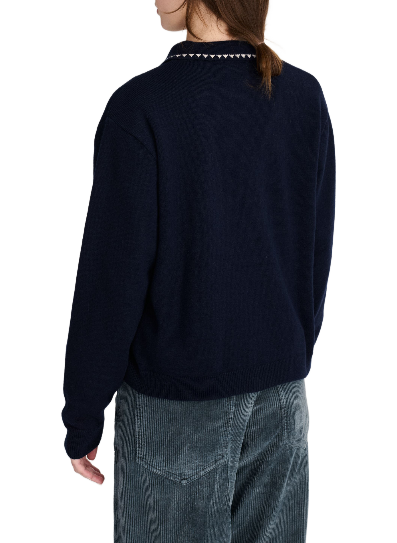 Cardigan droit à détail contrasté BOBO CHOSES Blue
