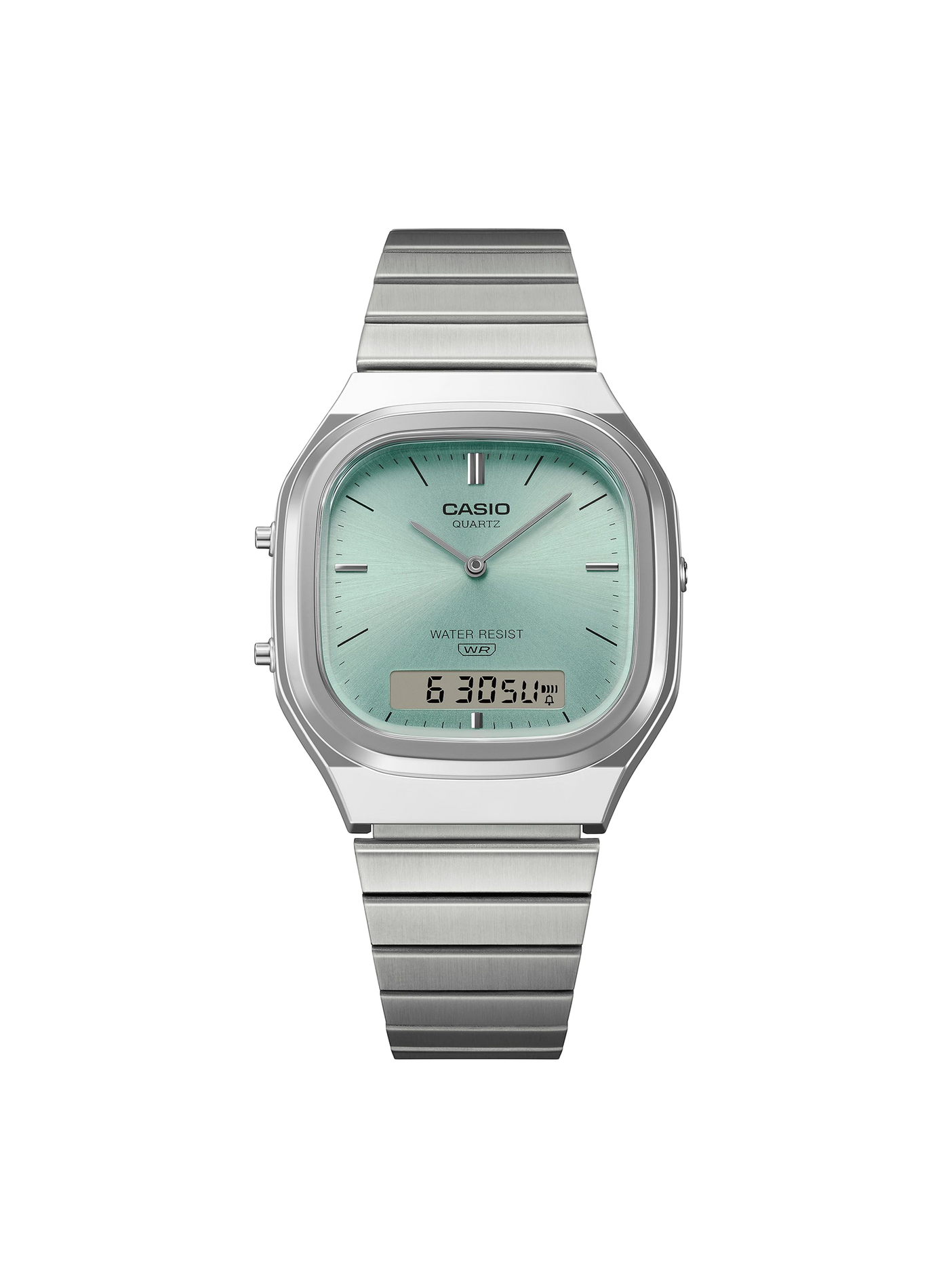 Montre quartz Casio vintage en acier inoxydable CASIO Vert