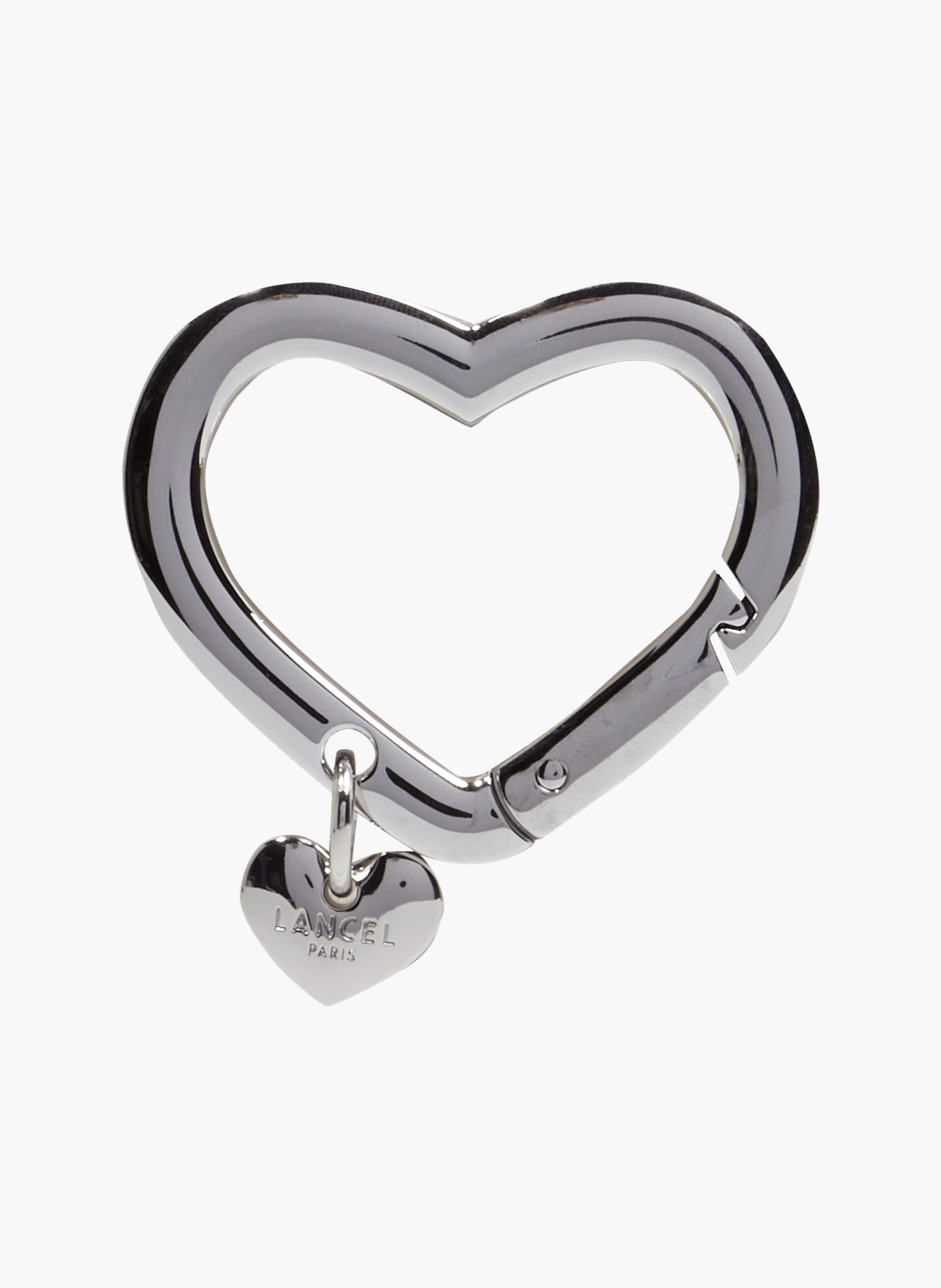 Bijou de sac cœur enveloppe de lancel en cuir LANCEL Argent