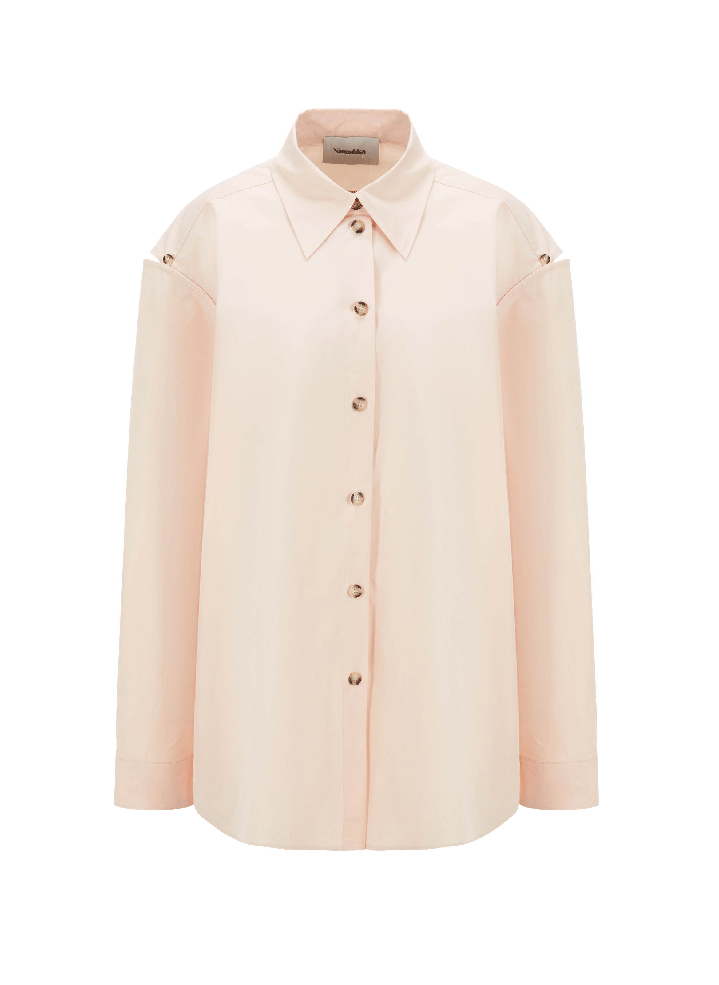 NANUSHKA Weeko cotton poplin shirt Pink