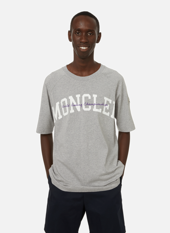 MONCLER T-shirt en coton Gris