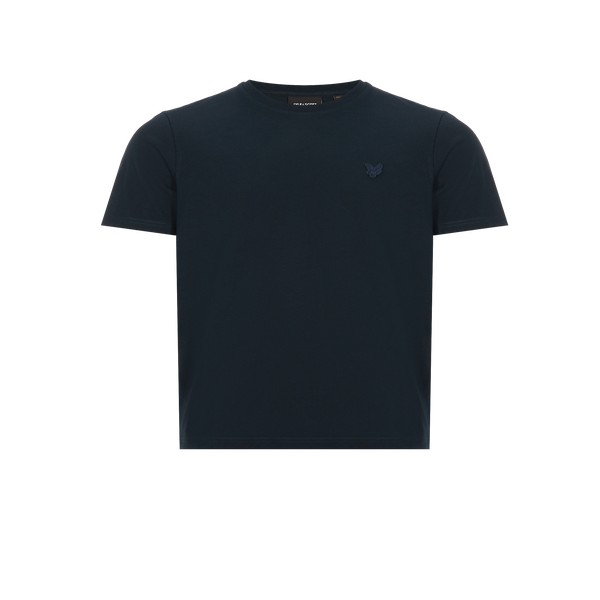 Lyle & Scott Patchwork-effect Cotton T-shirt In Black