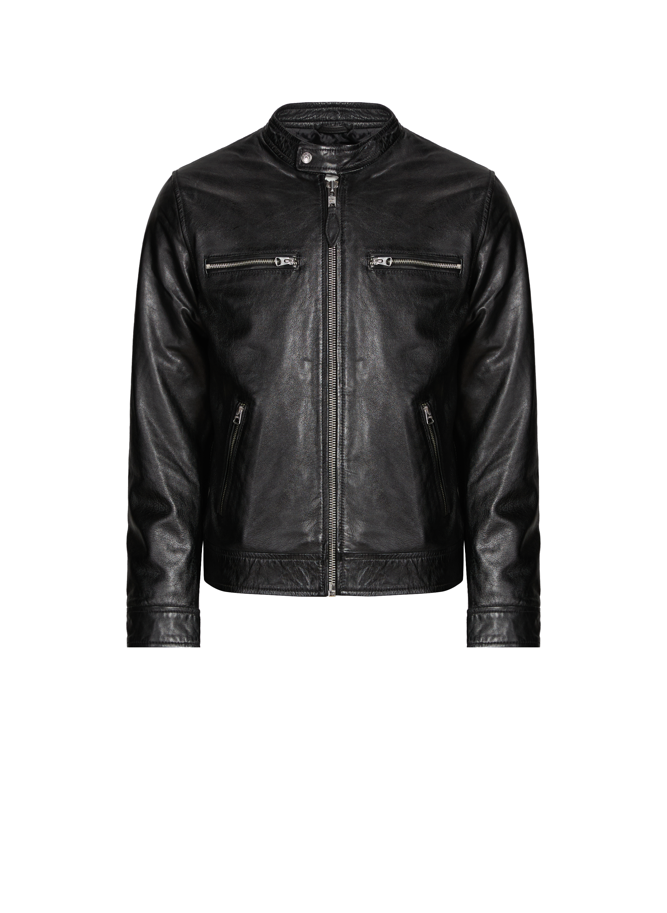 SCHOTT Veste en cuir Newport Noir