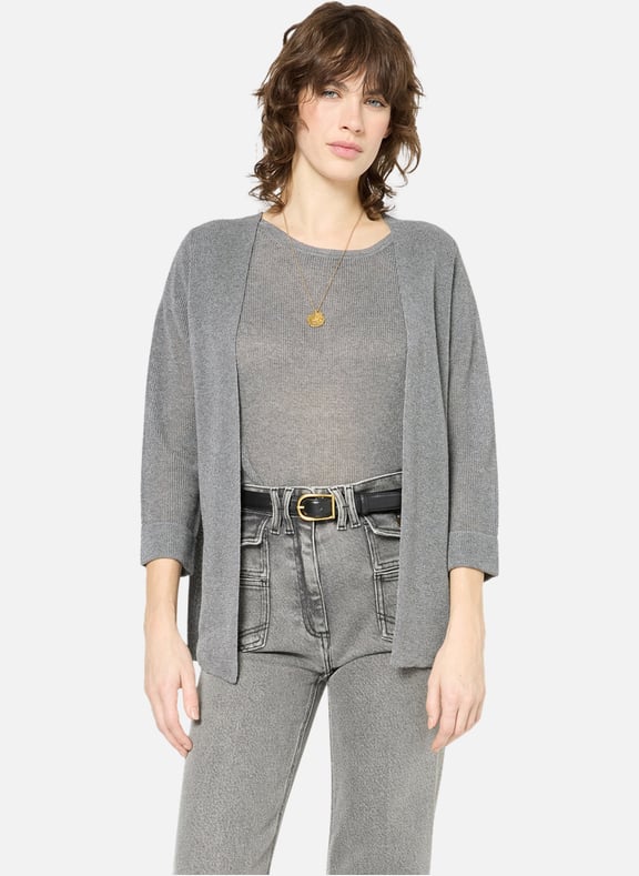 Gilet en maille irisée - janis Gris by GERARD DAREL GERARD DAREL Gilet en maille irisée - janis Gris