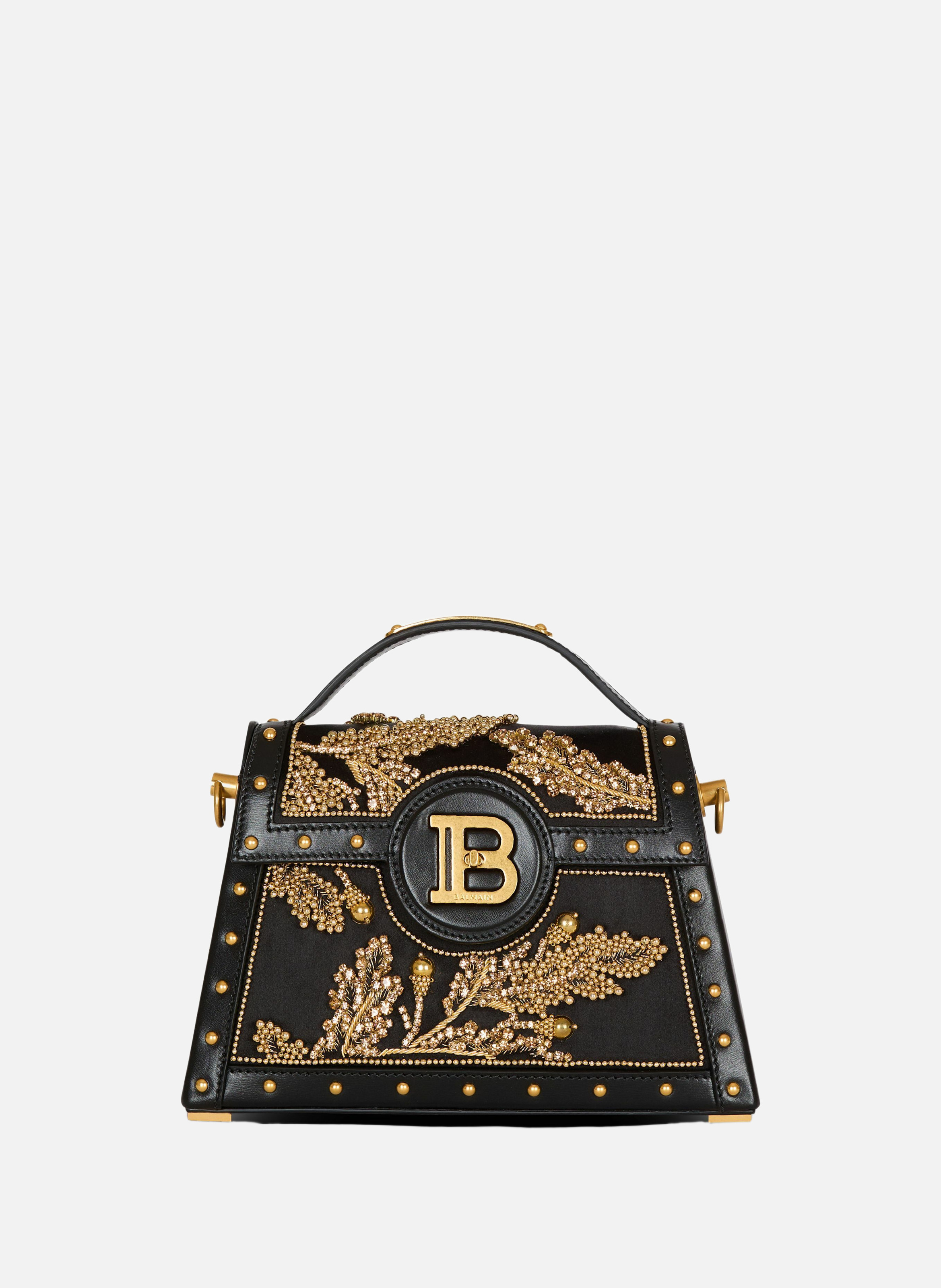 Sac b-buzz dynasty en satin brodé BALMAIN Noir