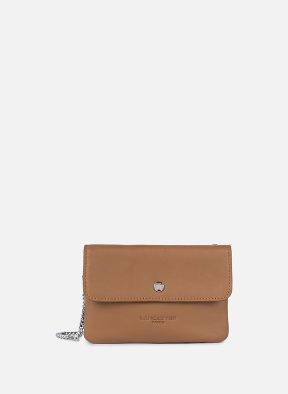 Petit double pochette - soft pm Marron by LANCASTER LANCASTER Petit double pochette - soft pm Marron