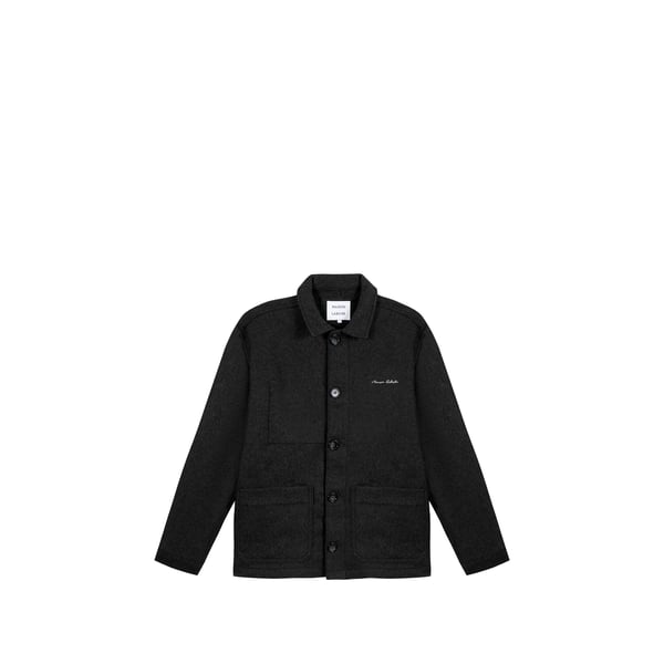 Blouson droit en laine mélangée Blouson droit en laine mélangée