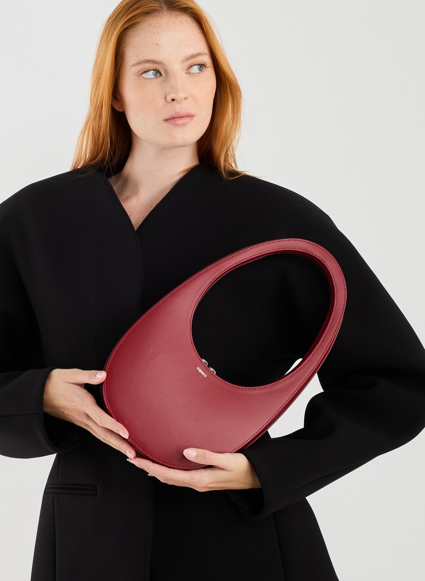 Swipe leather shoulder bag COPERNI Red