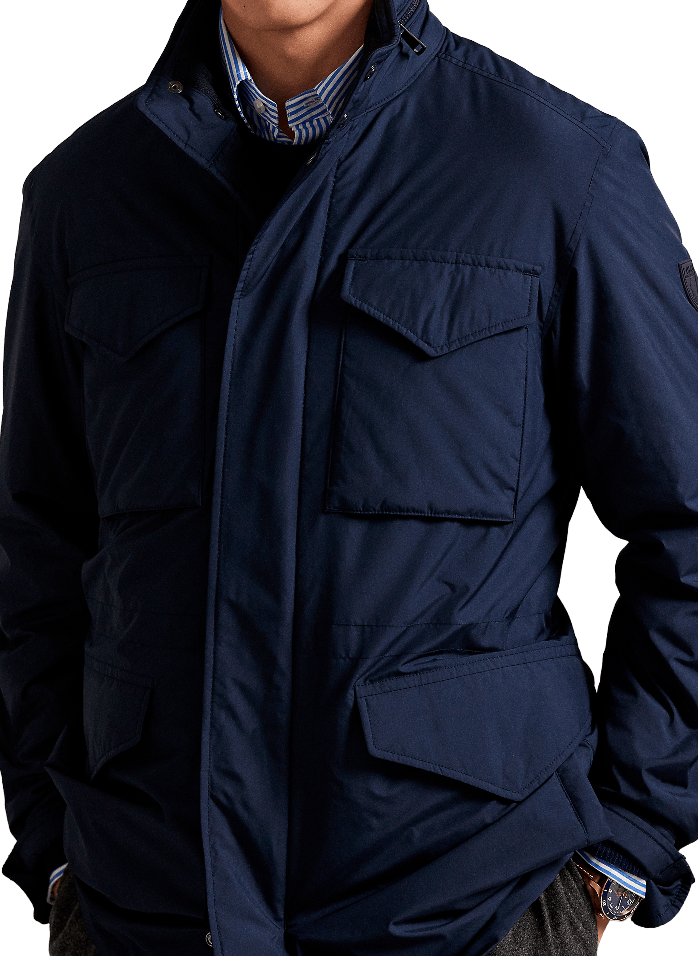 Straight jacket with high collar POLO RALPH LAUREN Blue