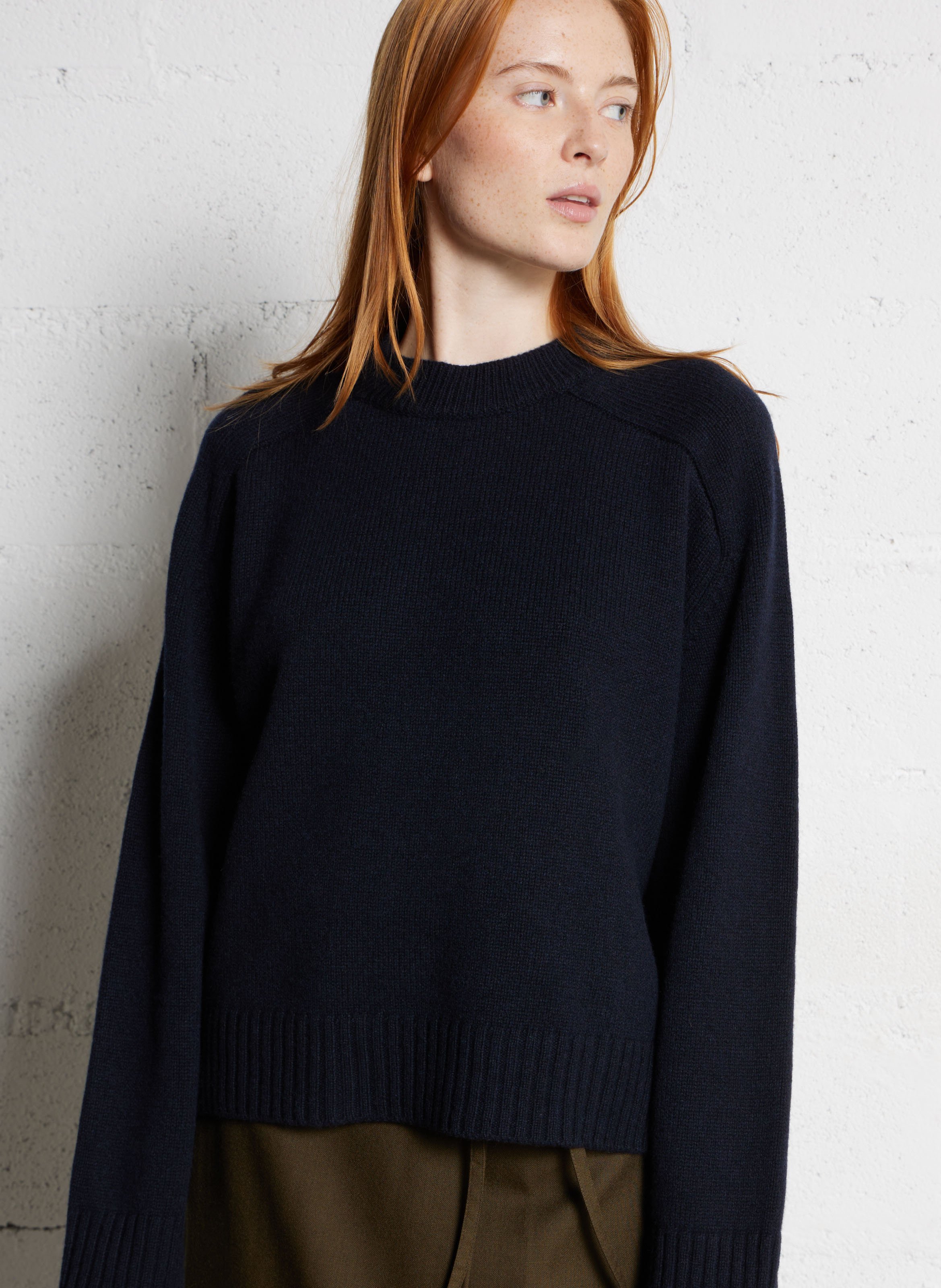 Pull col rond en laine will SOEUR Bleu