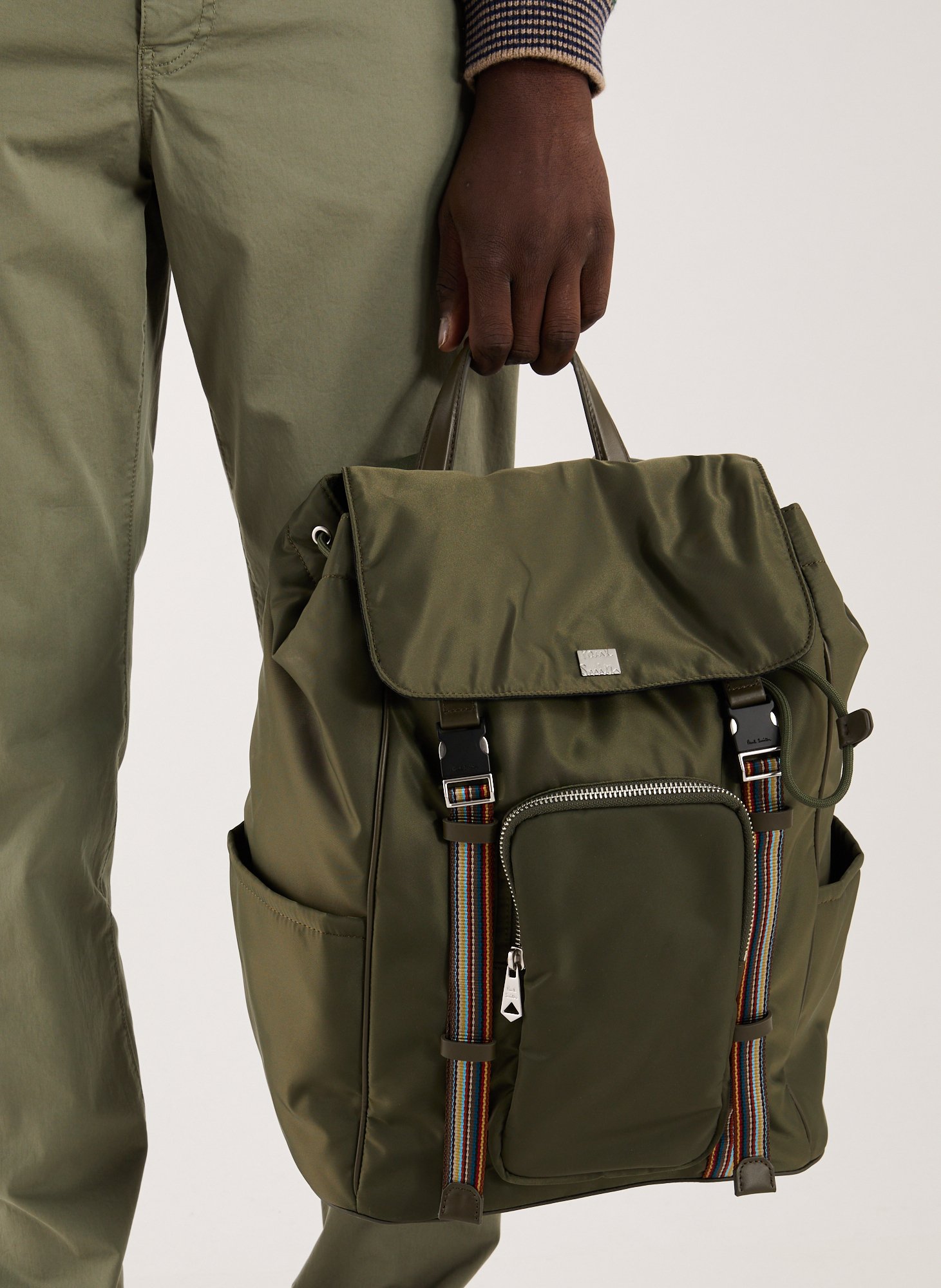 Sac à dos en nylon PAUL SMITH Kaki