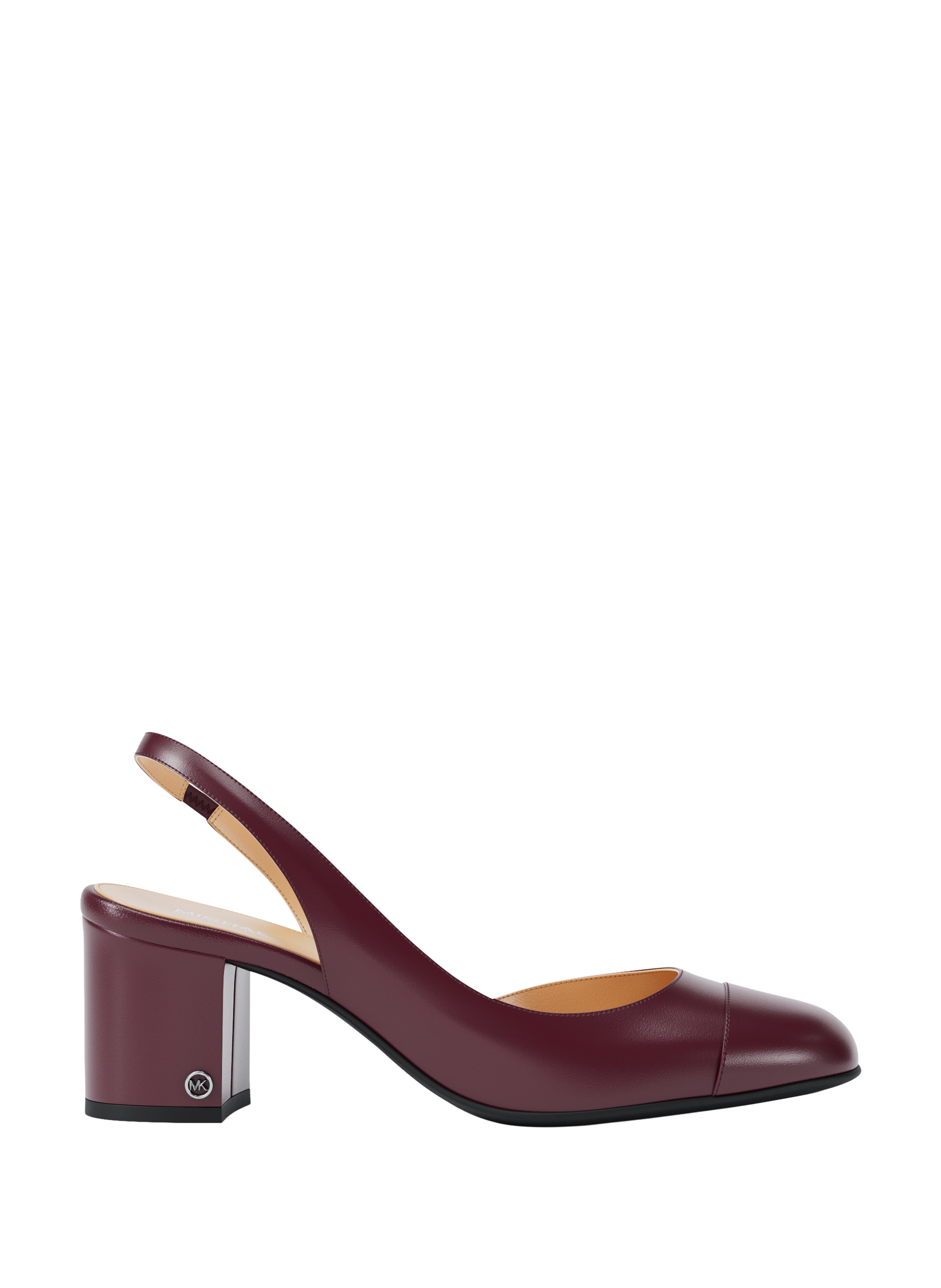 MICHAEL KORS Solid leather sling-backs Red
