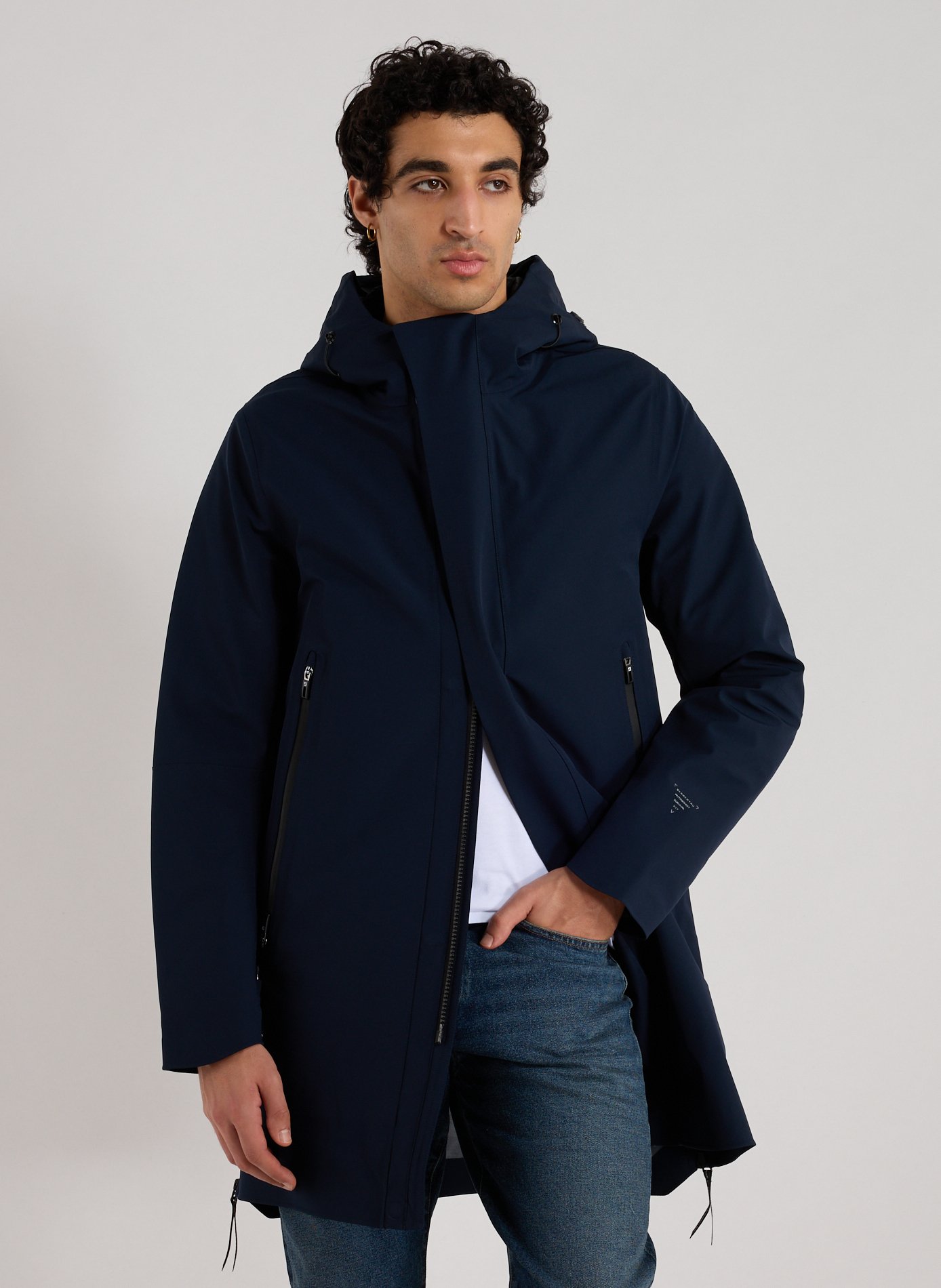 KRAKATAU Parka with removable lining and hood Blue