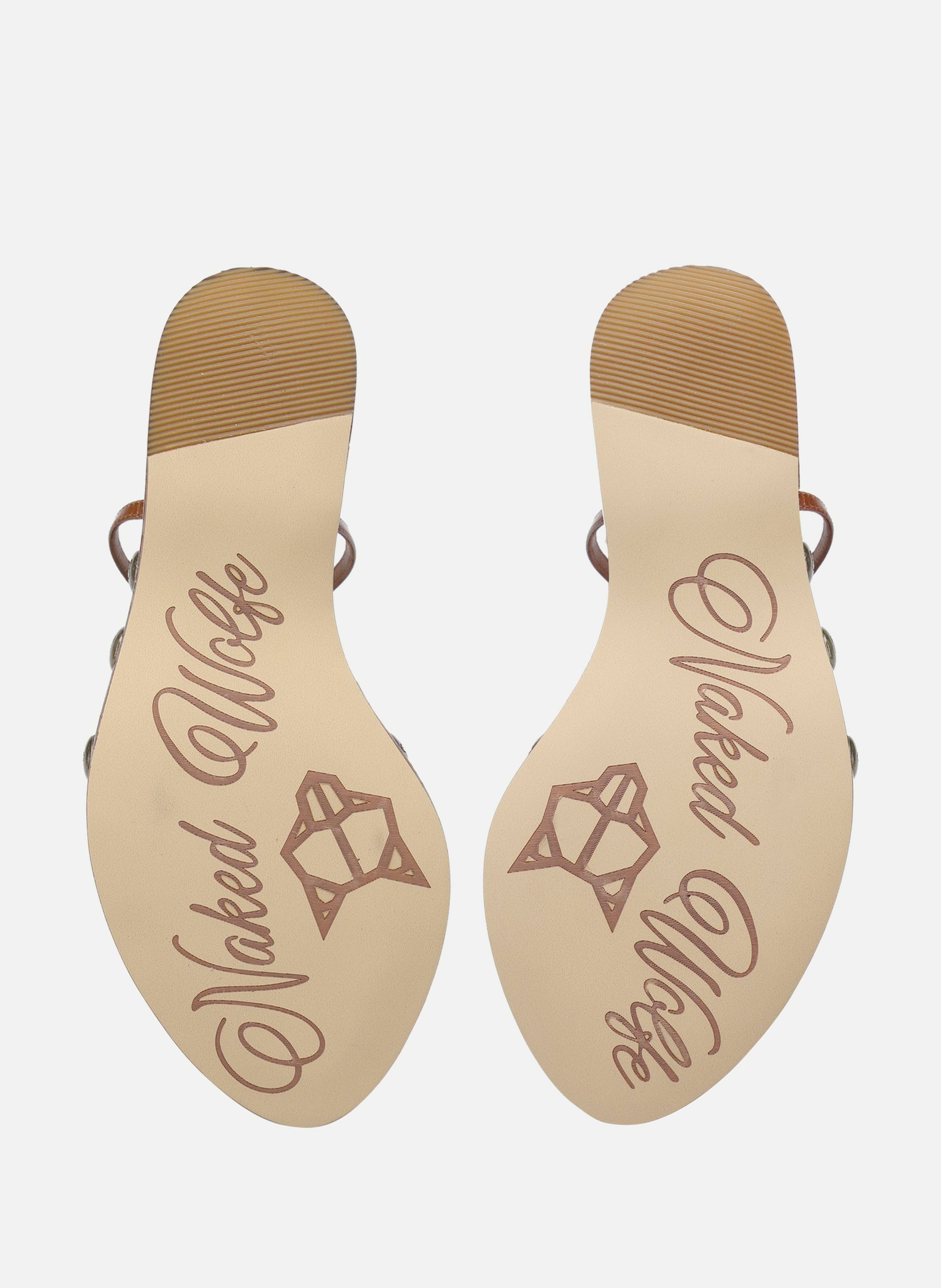 Sabots compensés tiger lilly NAKED WOLFE Marron