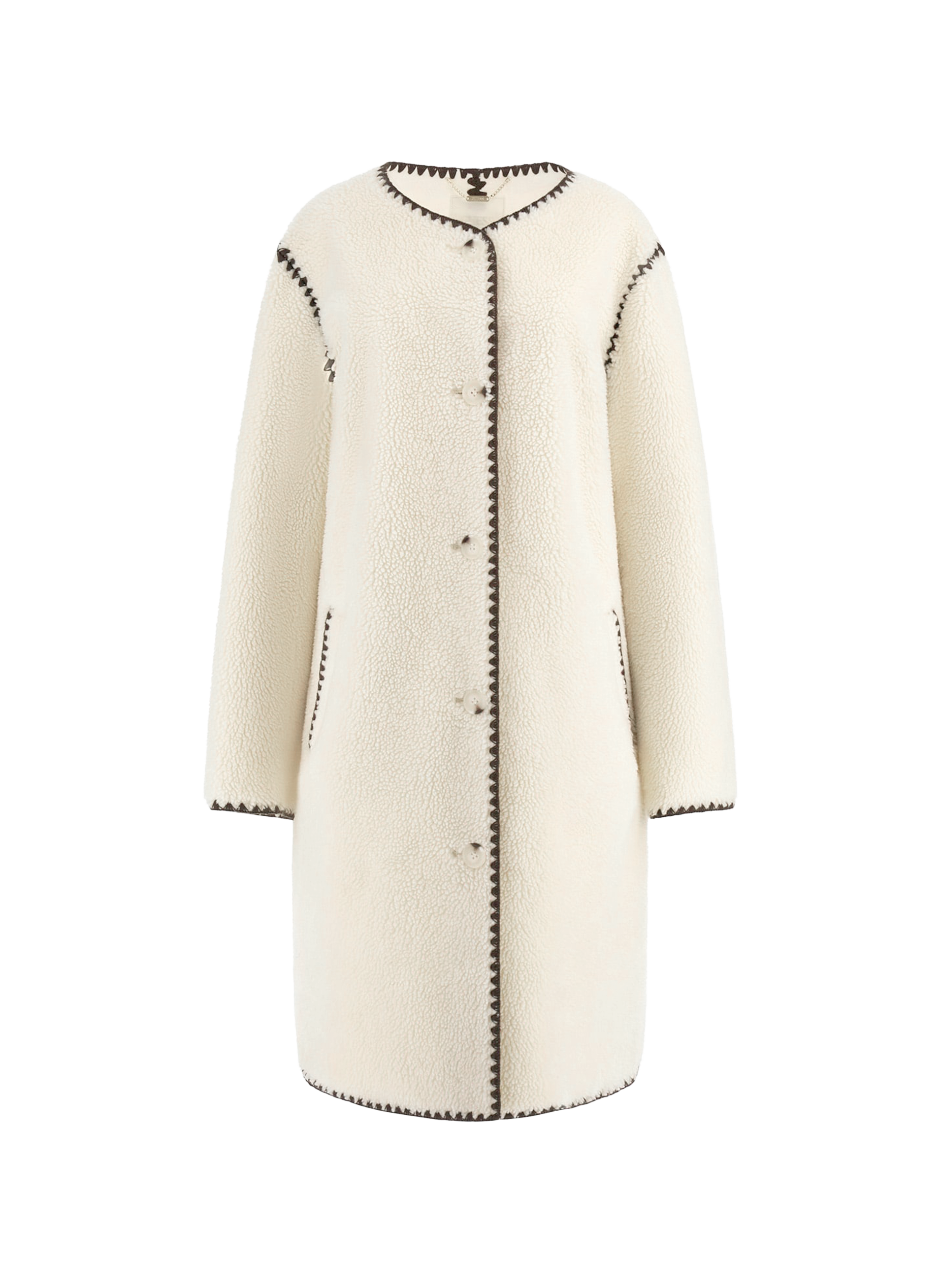 Manteau long en sherpa GUESS Beige