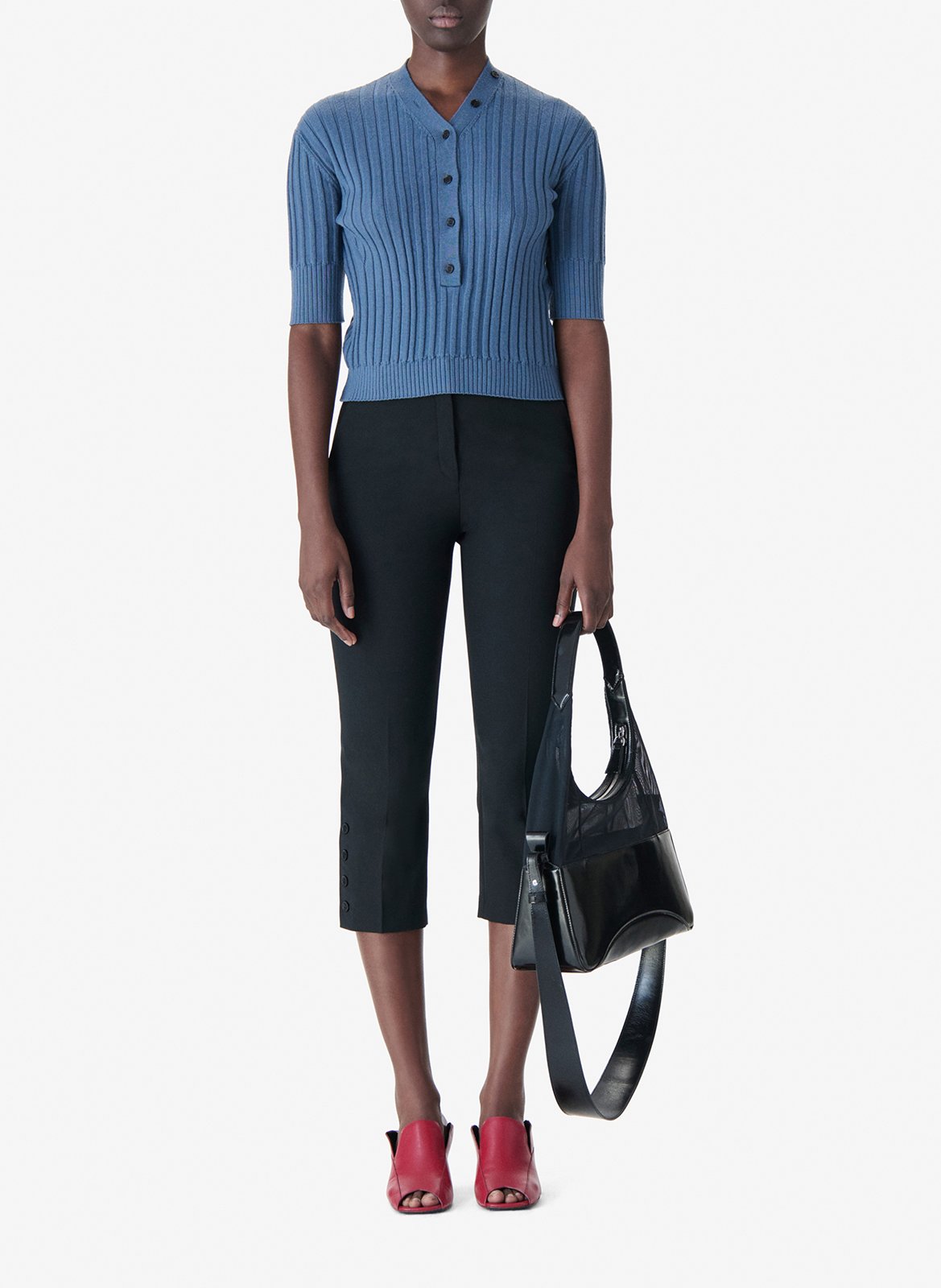 Pull col v en laine lunea IRO Bleu