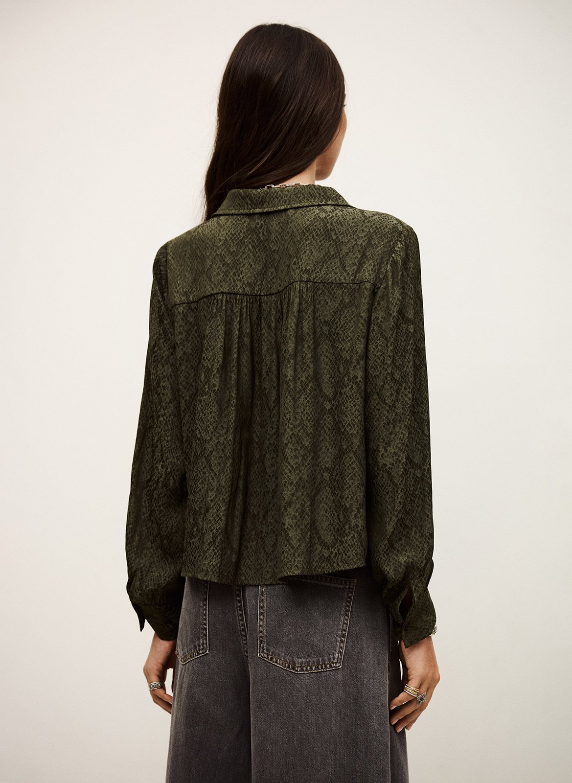 Chemise col classique riata BA&SH Kaki