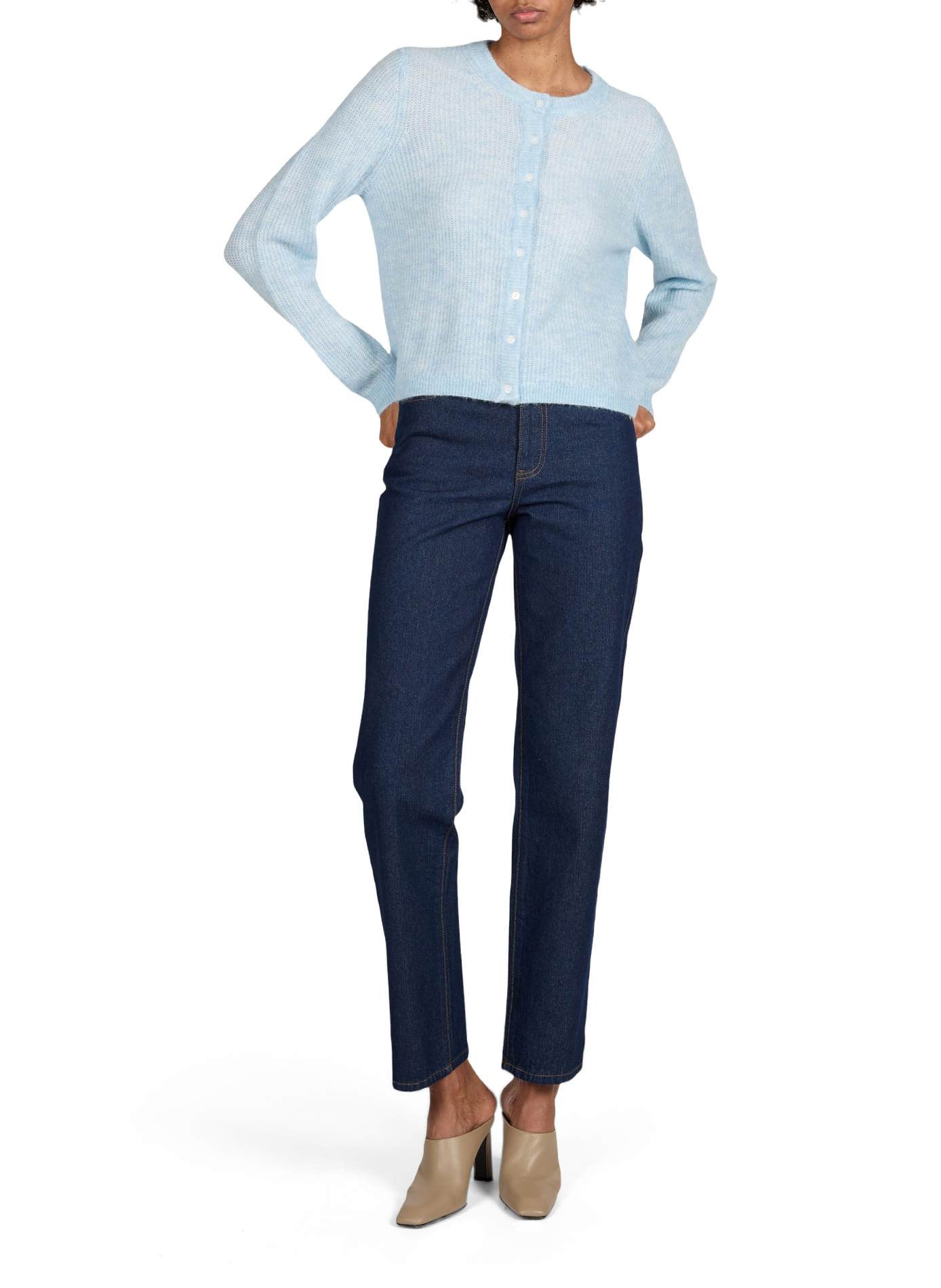 Straight-leg Vikelly jeans in cotton VILA Blue