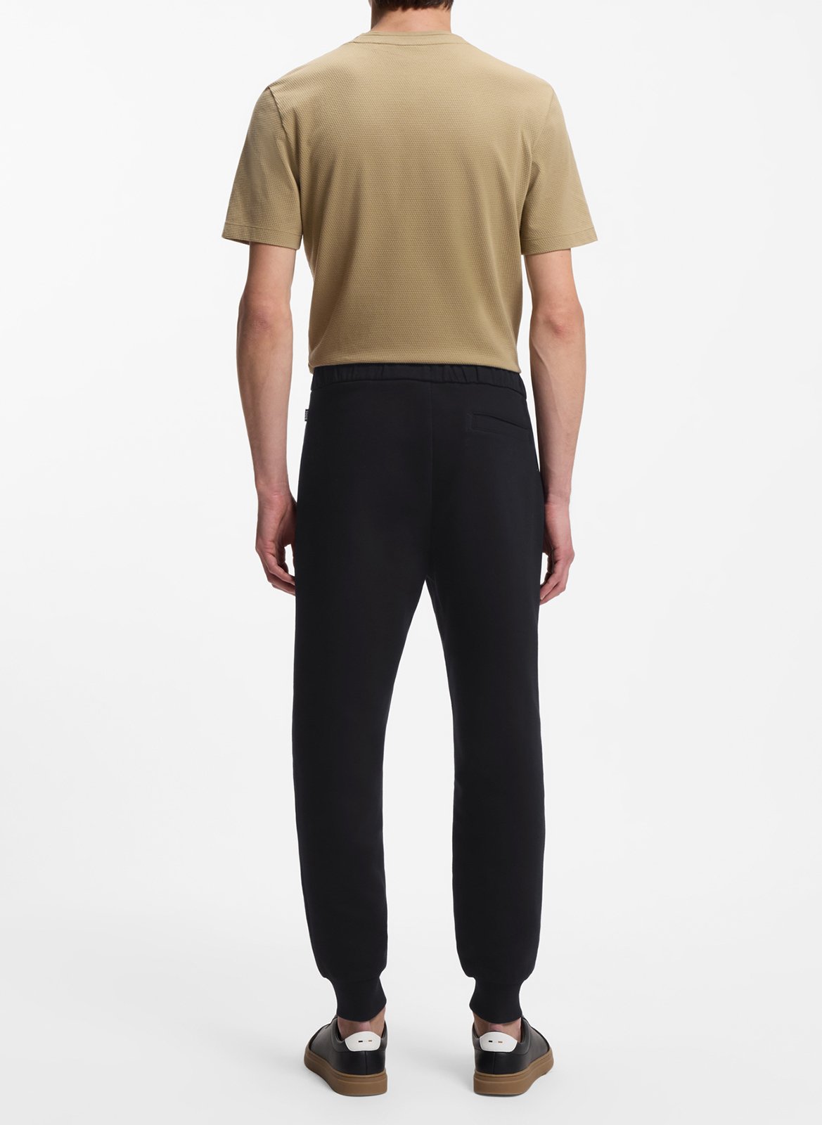 Jogging droit en coton BOSS Noir