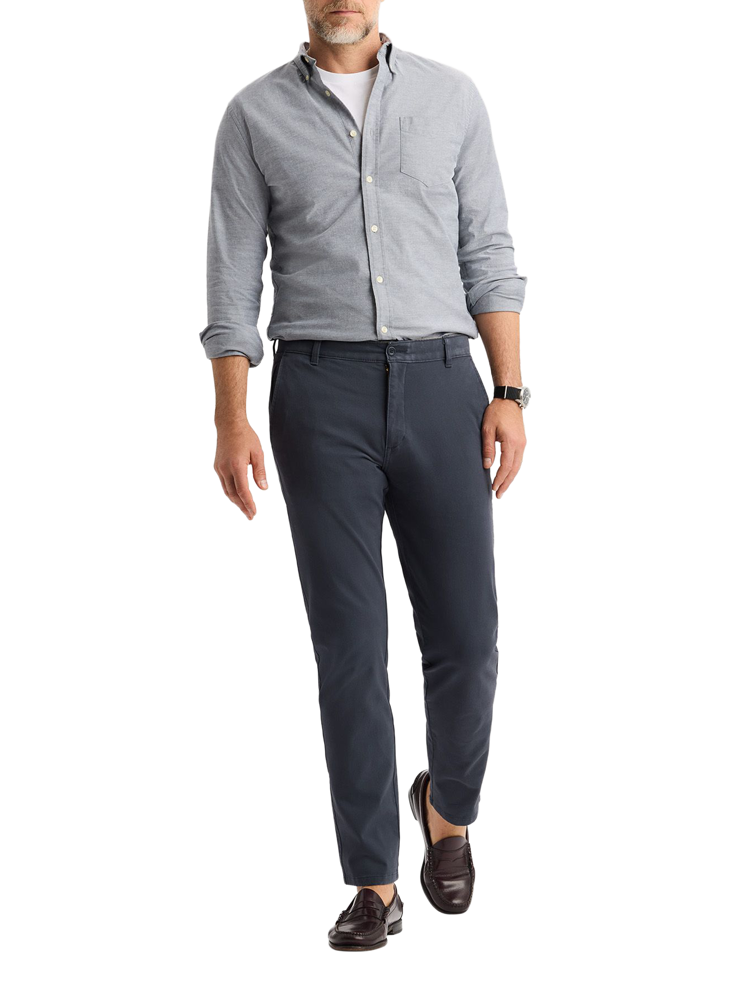 Straight cotton trousers DOCKERS Blue