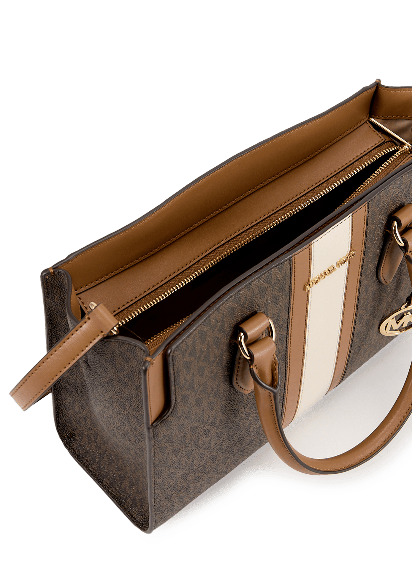 Sac à main Becca logotypé MICHAEL KORS Marron