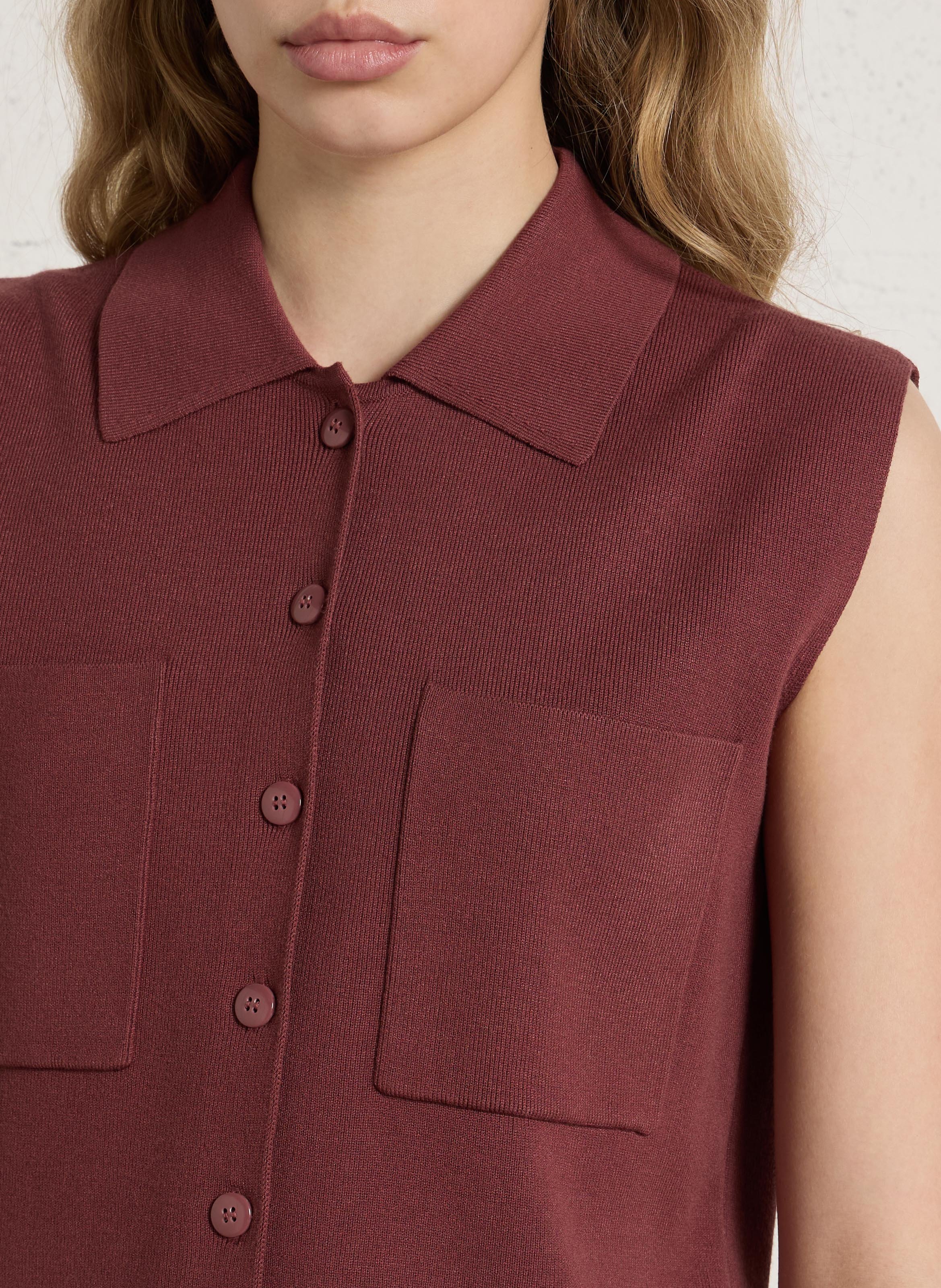 Gilet col classique petra MAISON 123 Rose