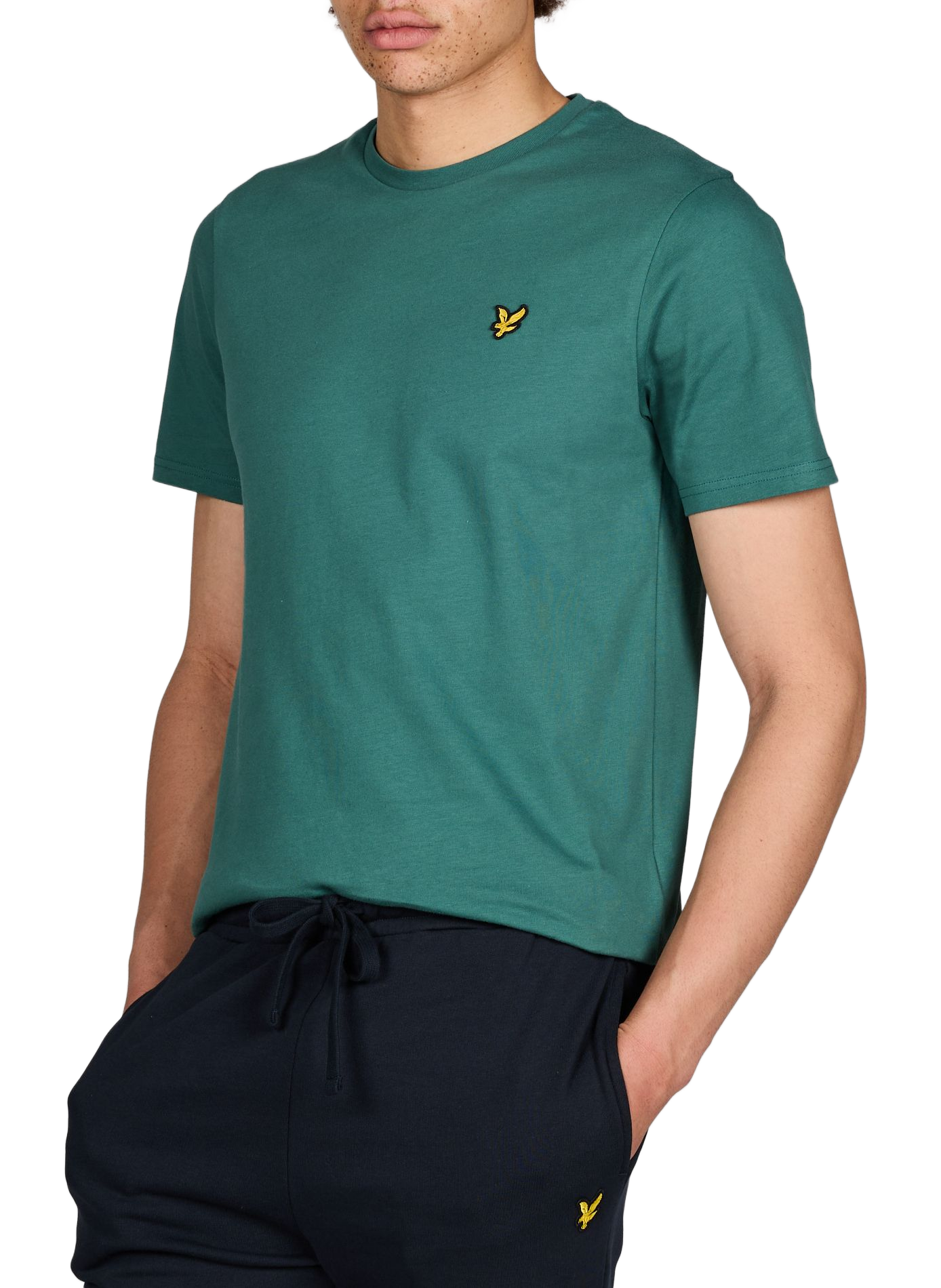 T-shirt col rond en coton LYLE & SCOTT Vert