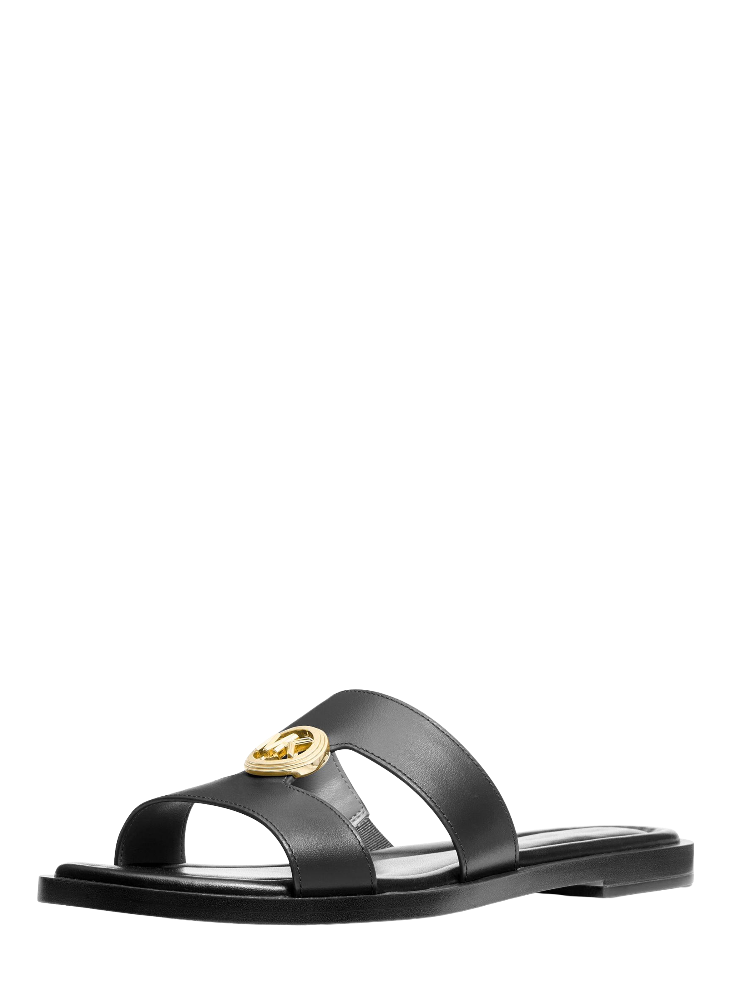 Sandales plates Erin en cuir de vache MICHAEL KORS Noir