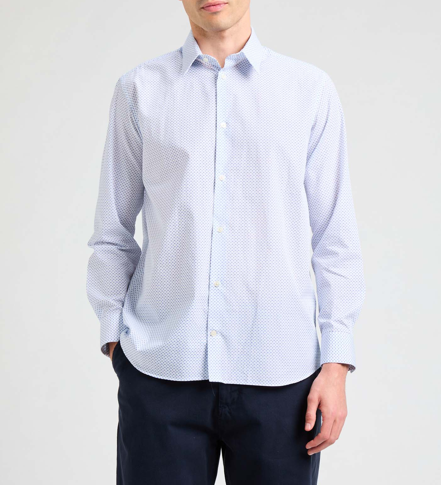 Chemise droite à motif Fasseti AU PRINTEMPS PARIS Bleu