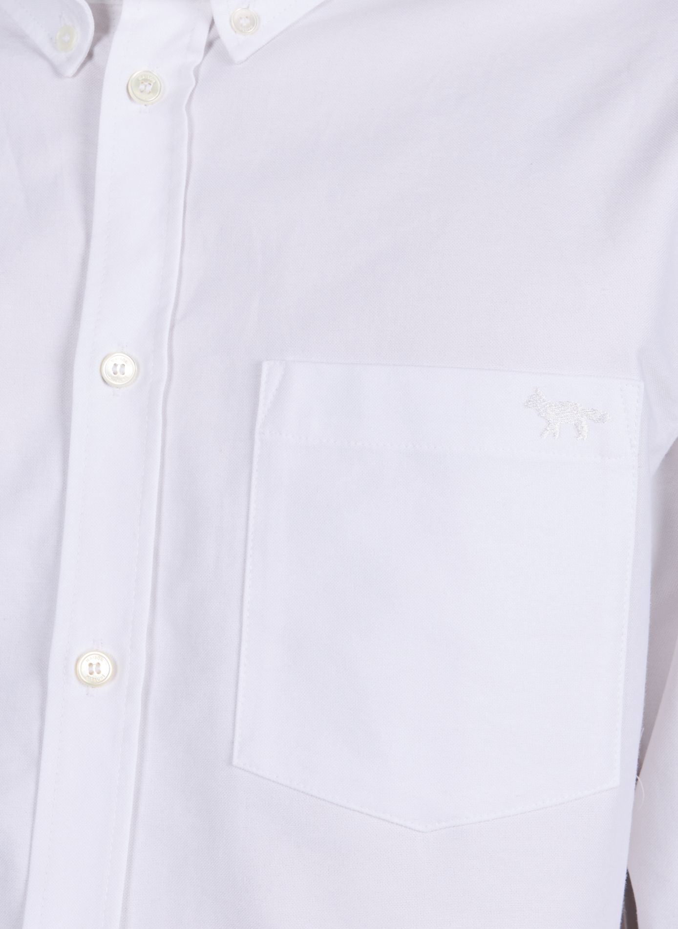 Chemise Profile Fox en coton MAISON KITSUNÉ Blanc
