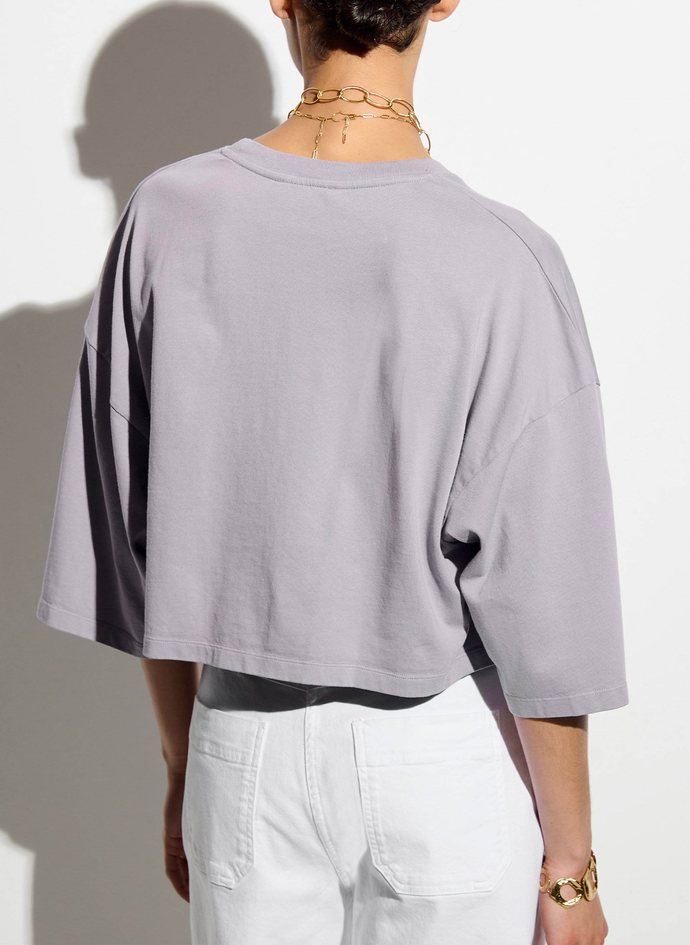 Tee-shirt col rond en coton epoteiro SESSUN Violet