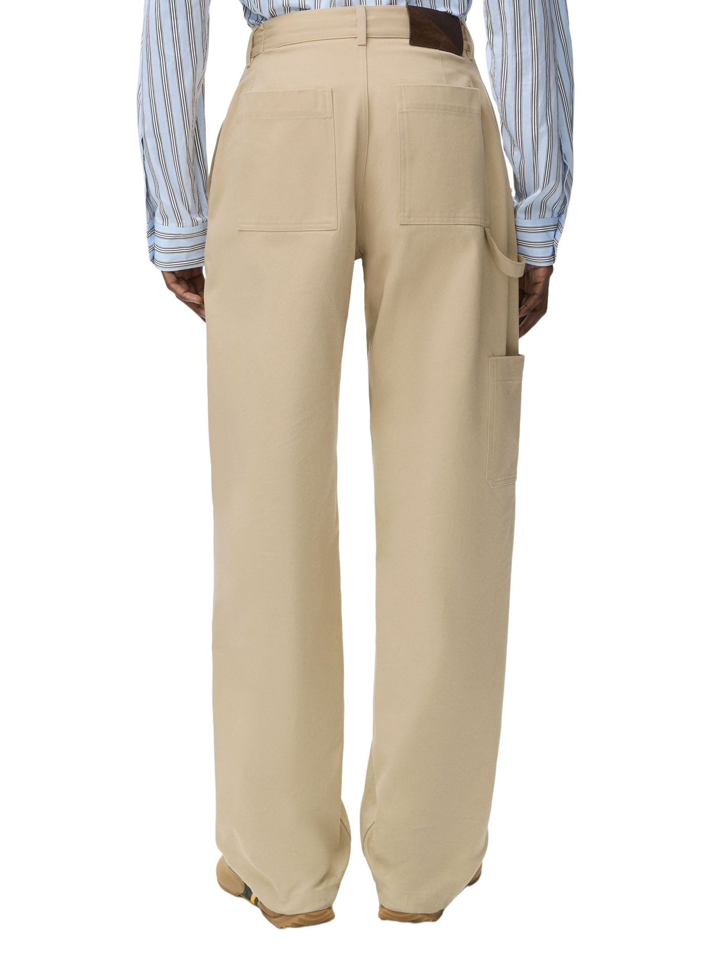 Cotton twill trousers LOEWE Beige