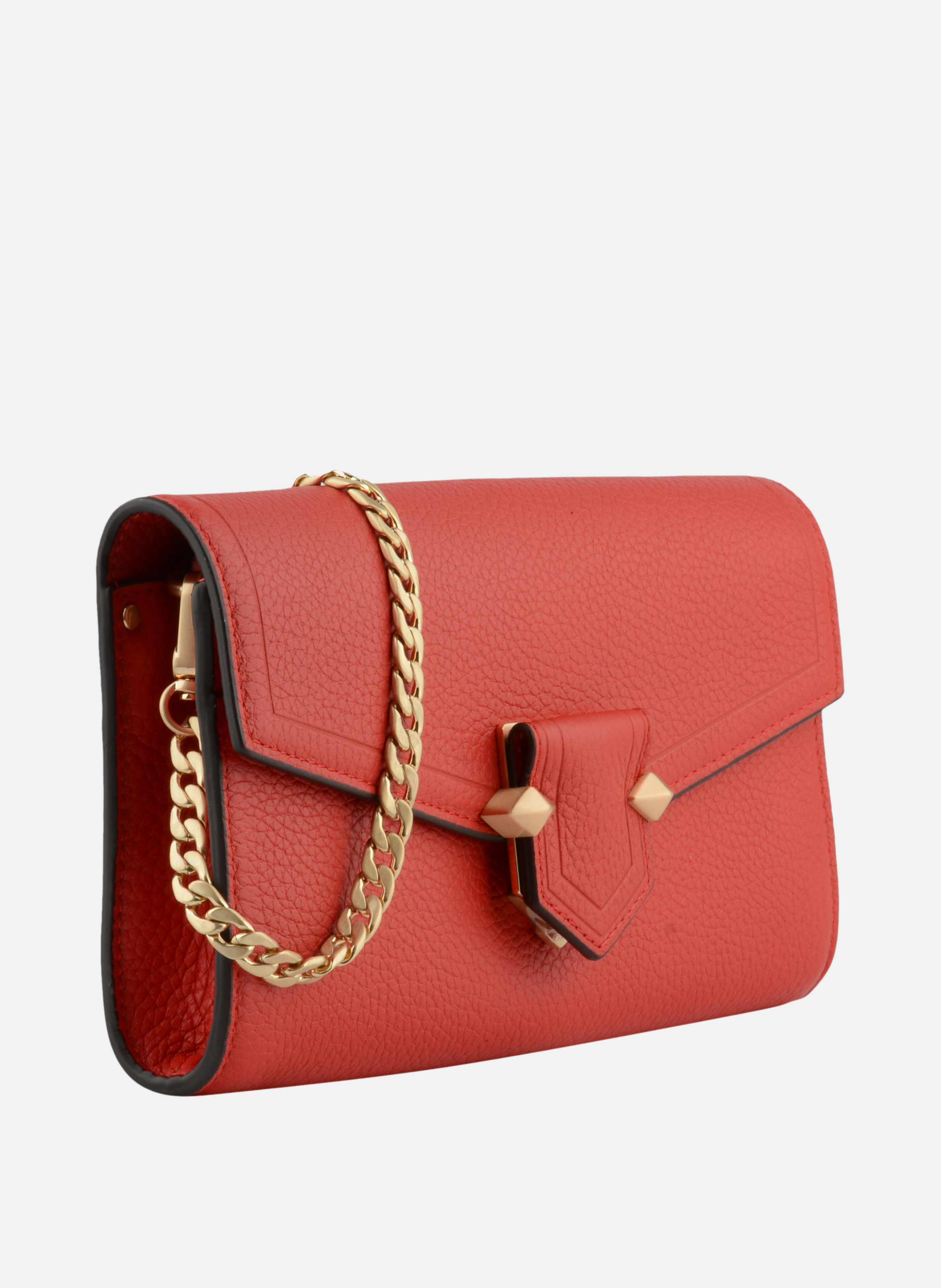 Sèvres | sac besace gm en cuir de vachette POURCHET Rouge