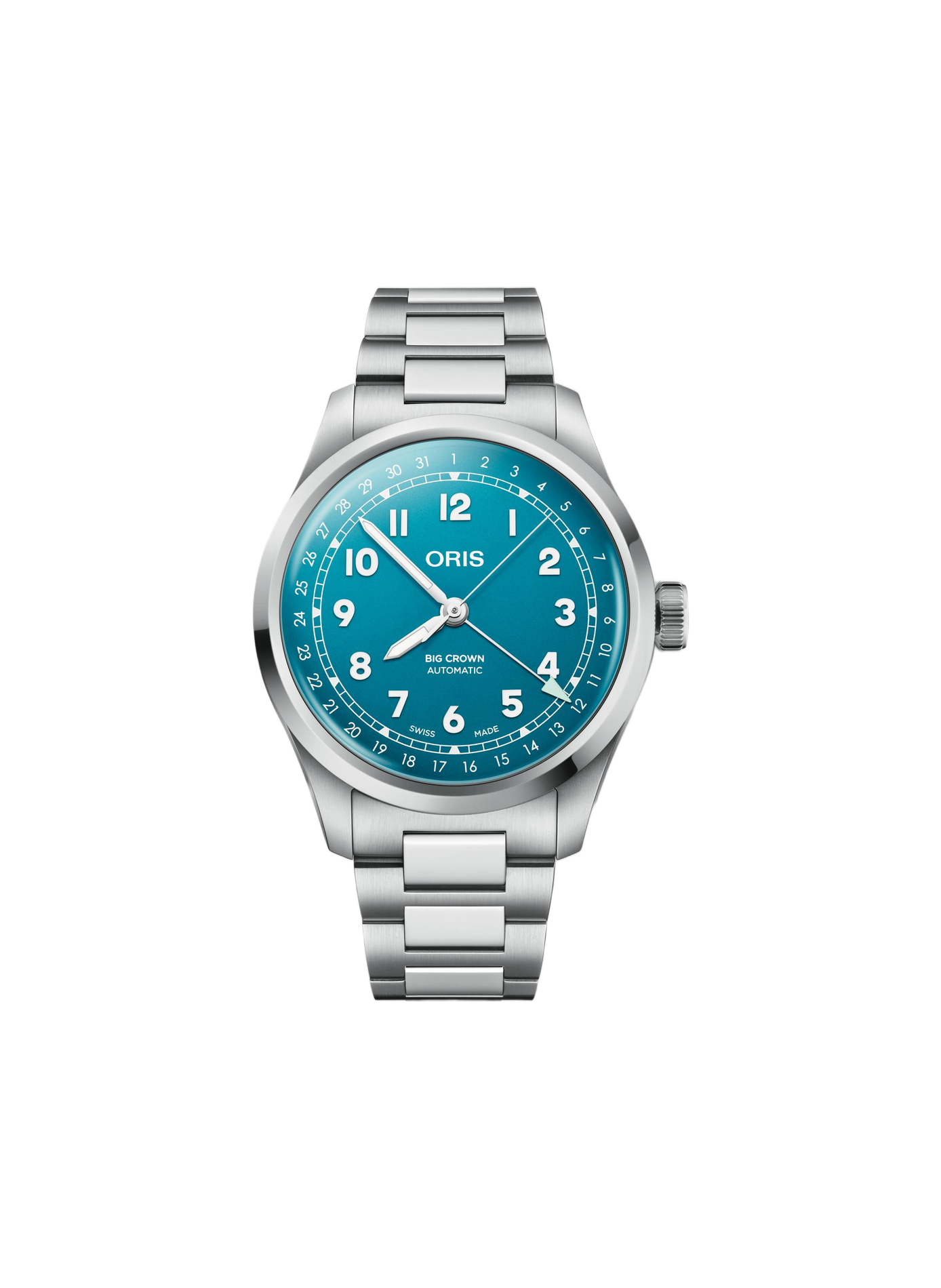Montre automatique Oris Big Crown Pointer Date en acier inoxydable ORIS Bleu