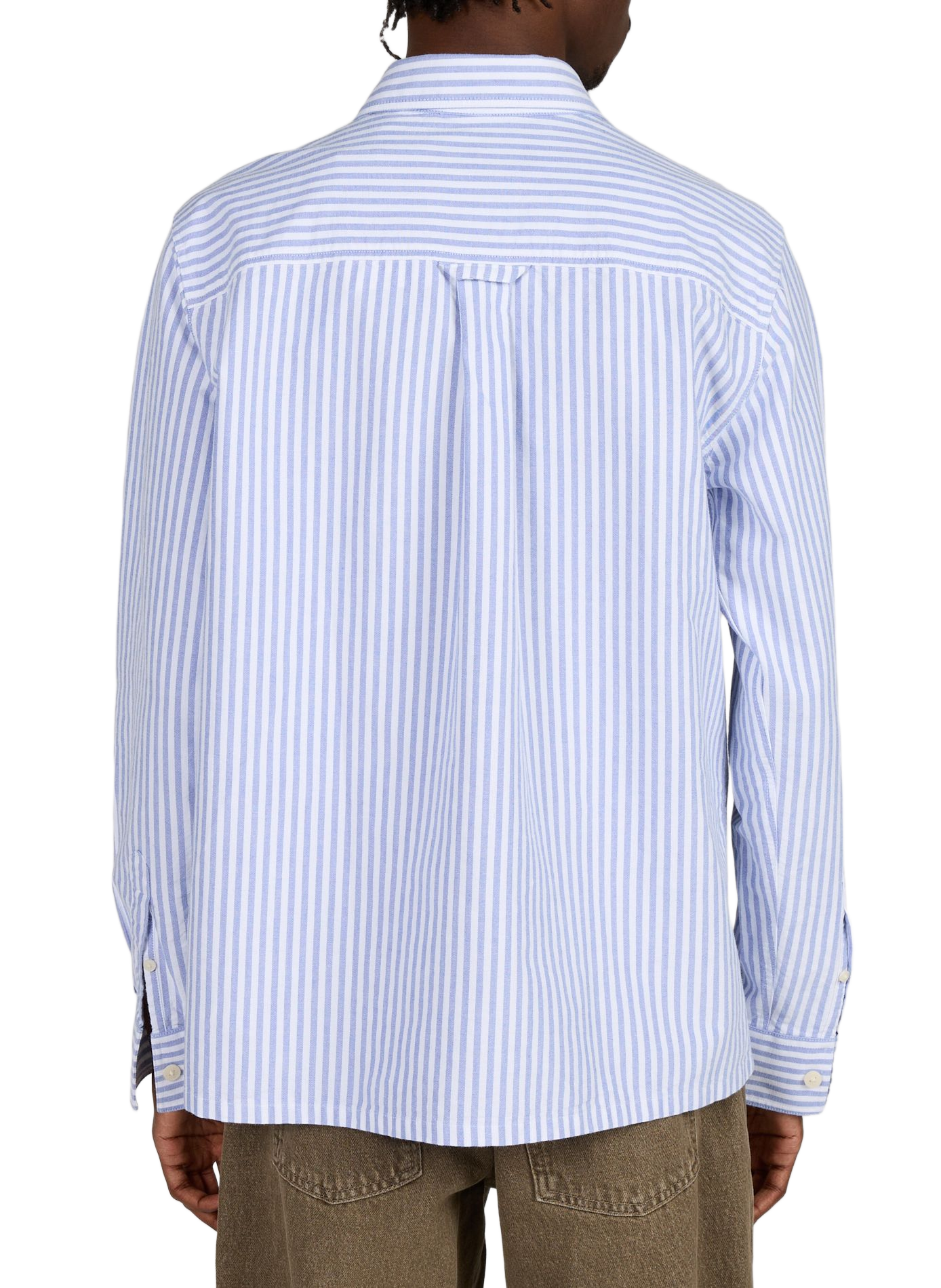 Chemise col classique manches contrastantes en coton NN.07 Blue