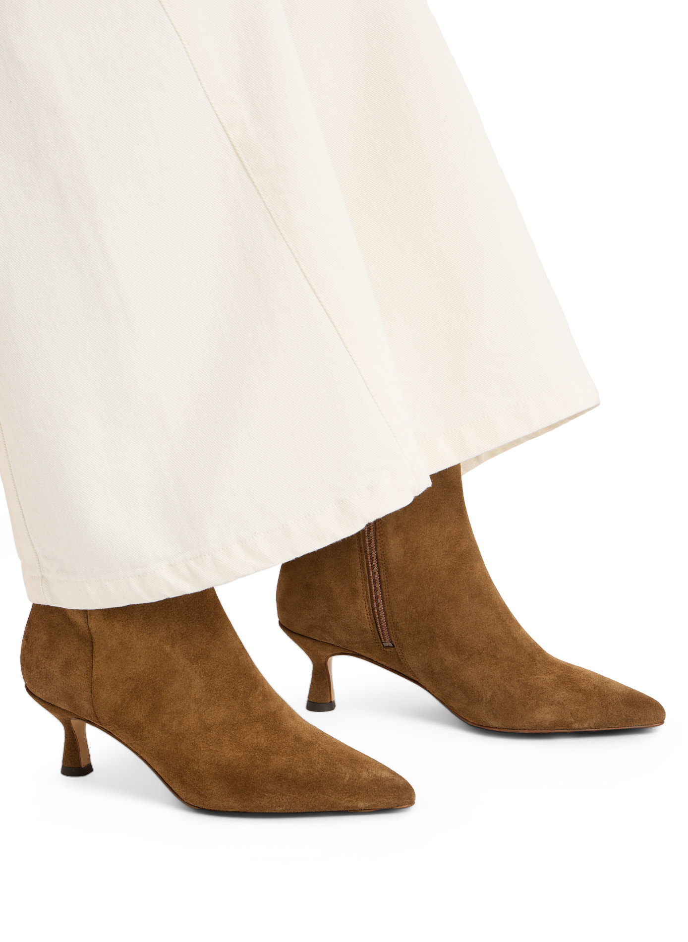 Bottines en cuir velours SAISON 1865 Beige