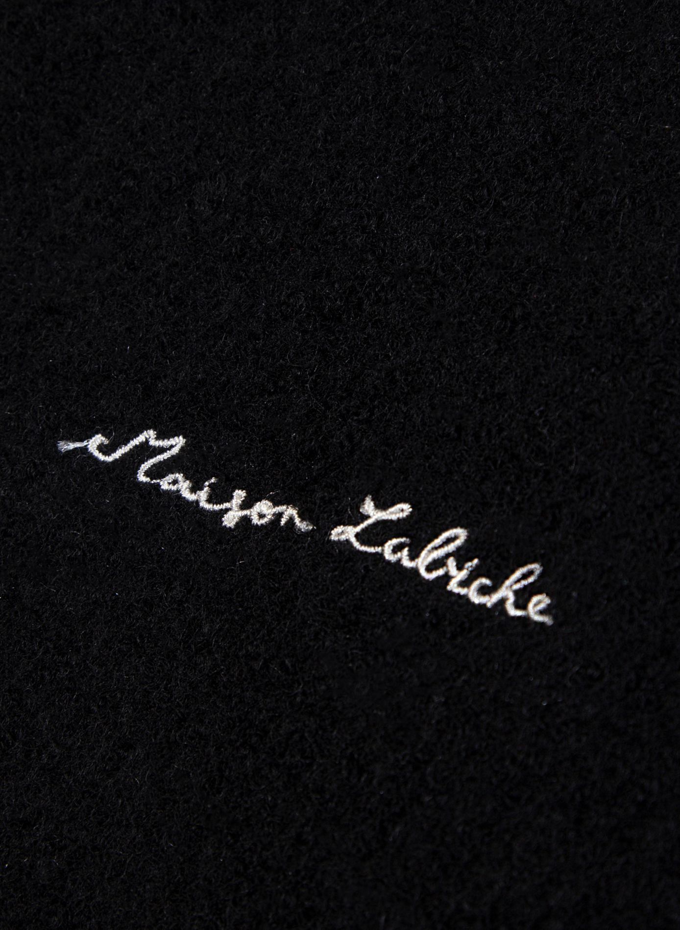 Veste brodée Nicot Drums en laine MAISON LABICHE Noir