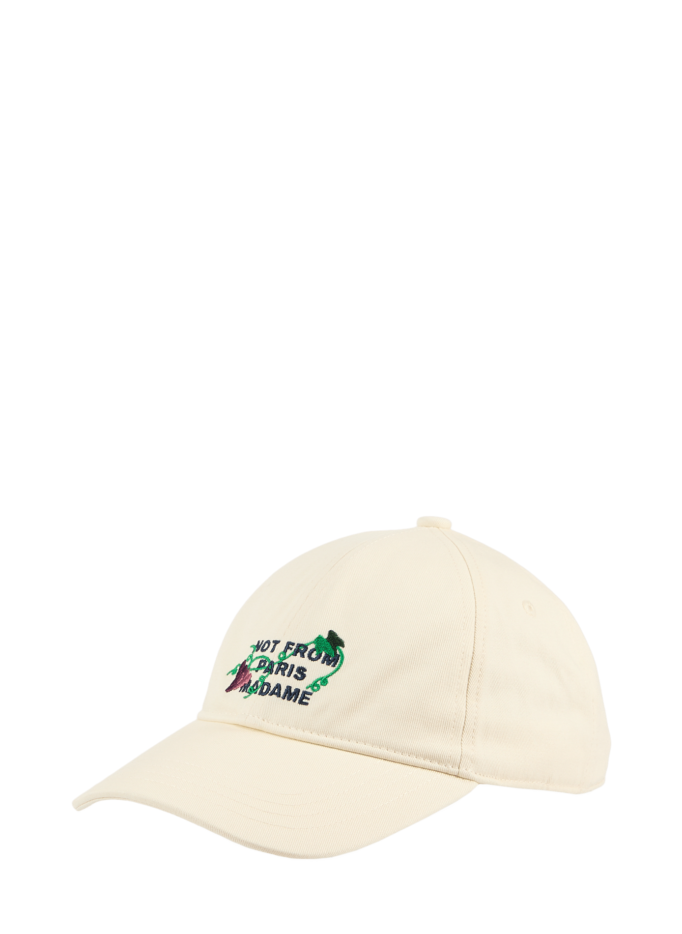 Cotton baseball cap with embroidered logo  DROLE DE MONSIEUR White