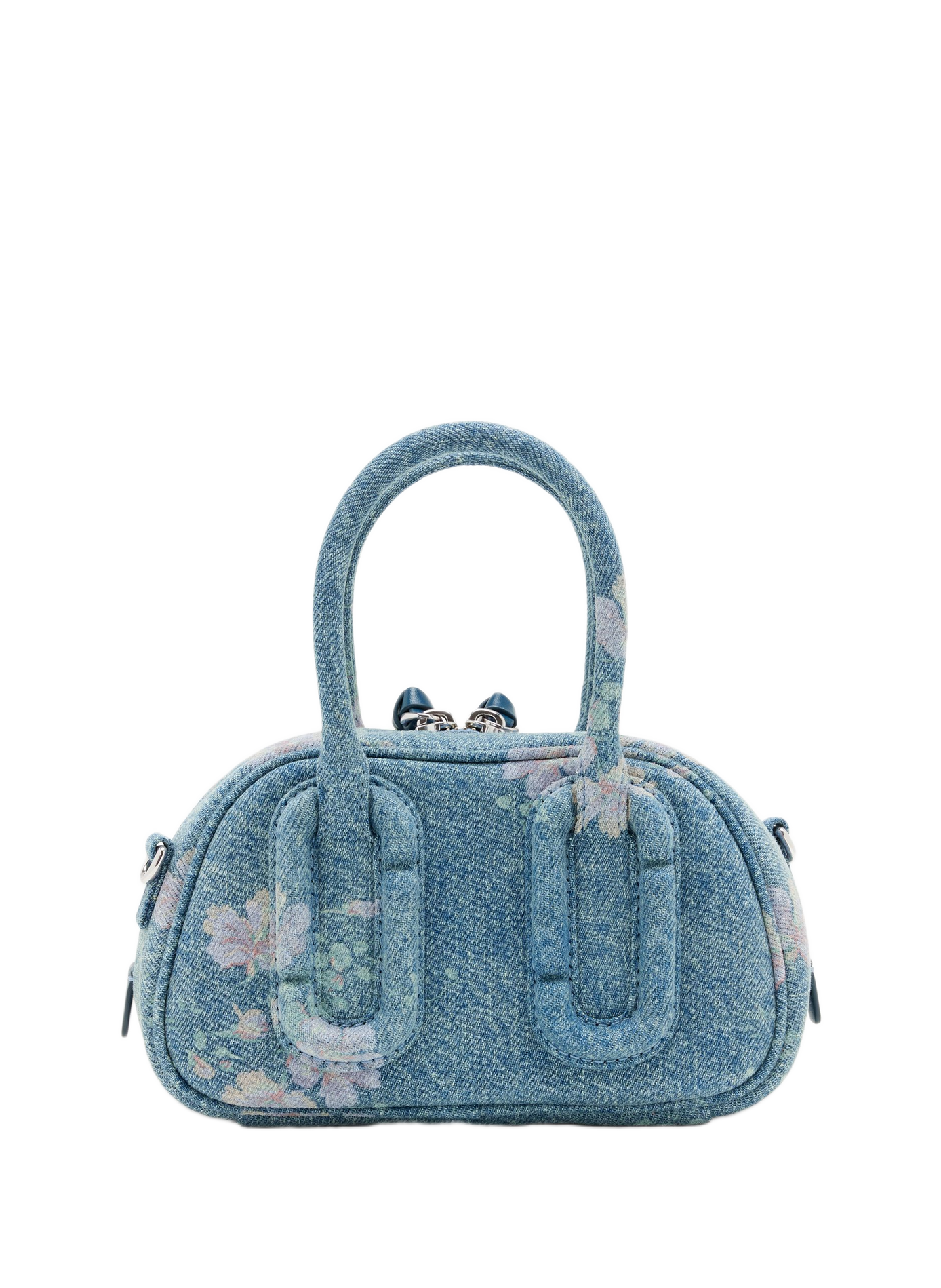 Sac bandoulière Babe Top Handle en deim MARC JACOBS Bleu