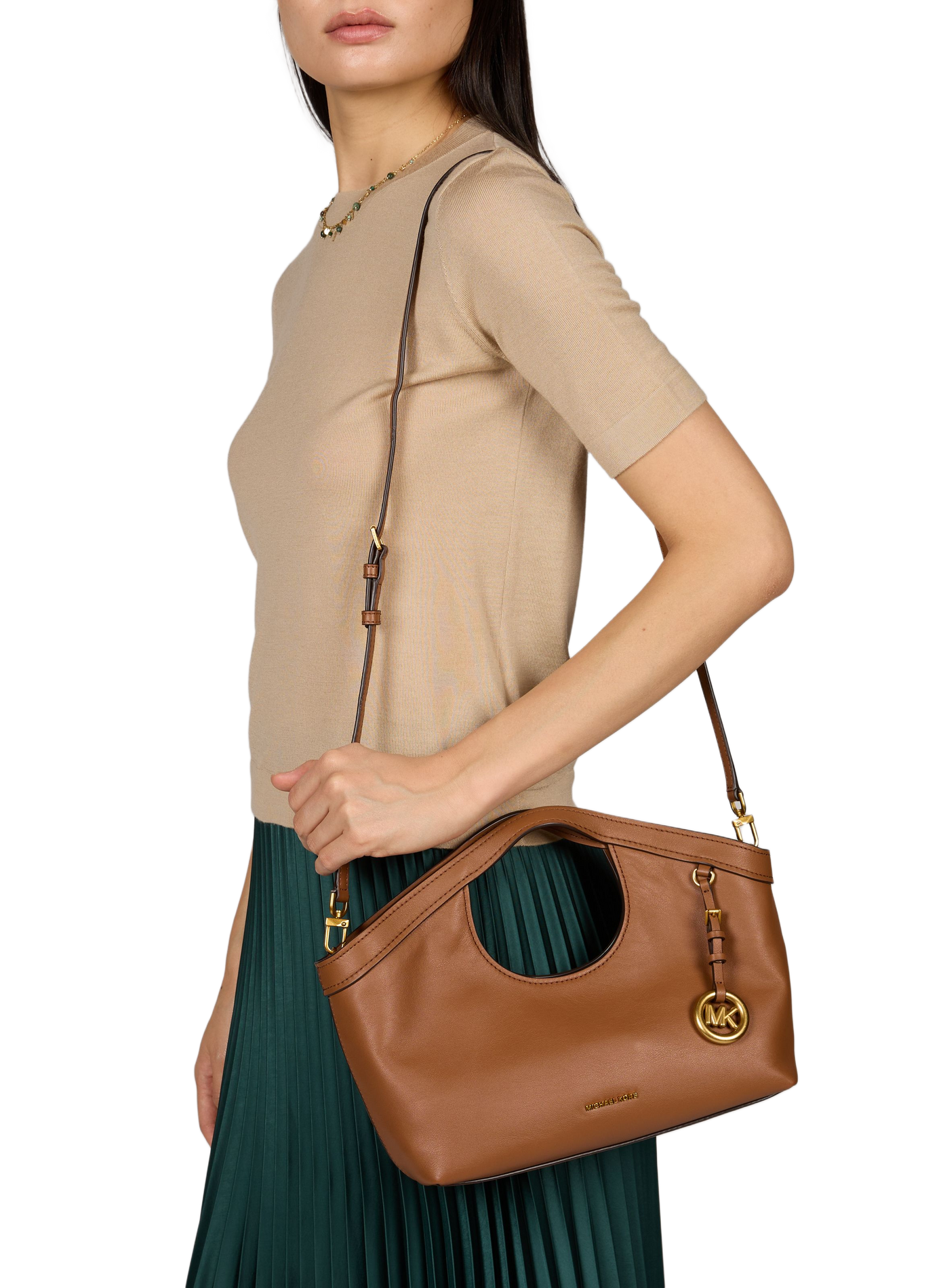 Haddie leather handbag MICHAEL KORS Brown