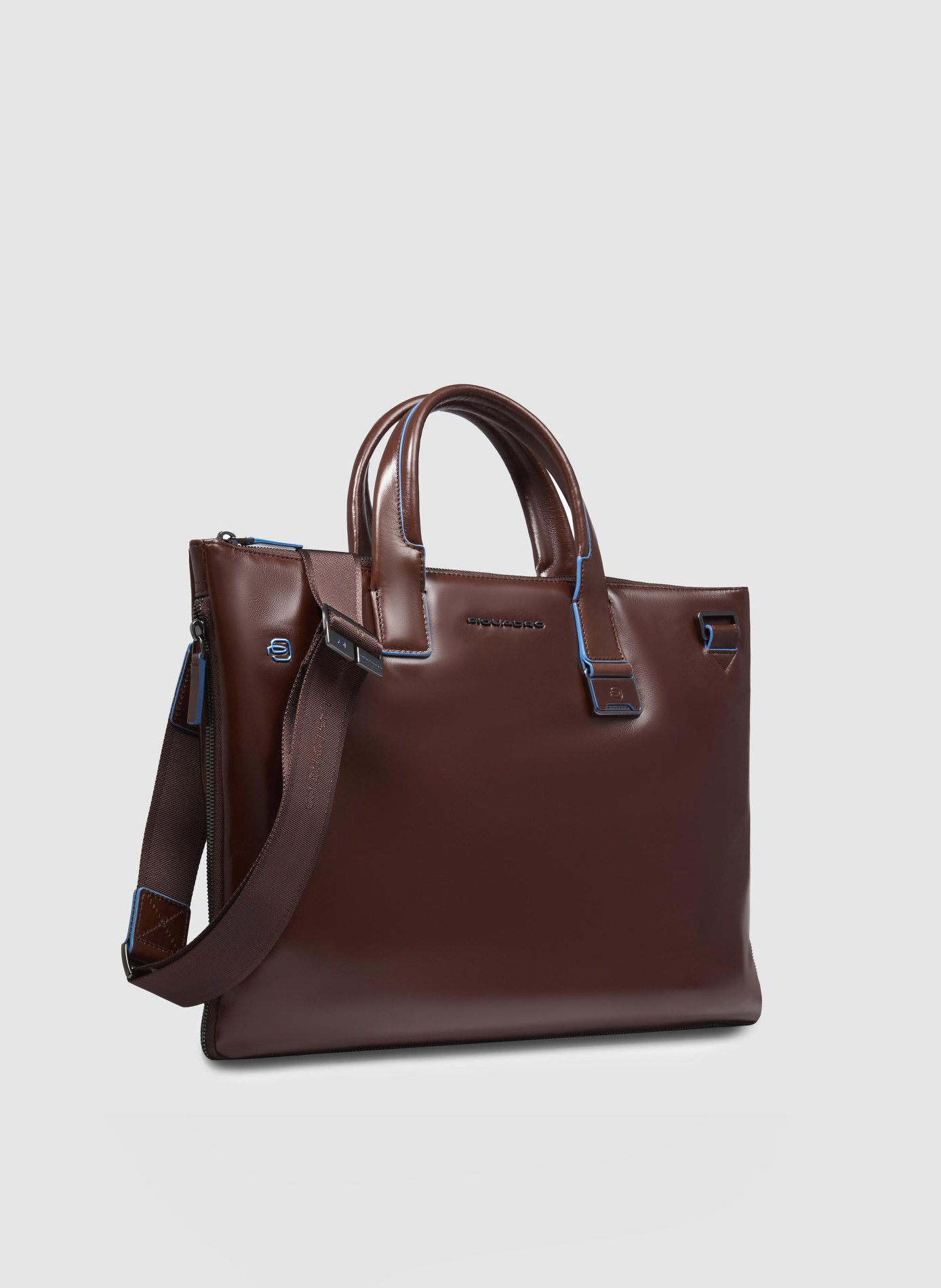 Sac fin pour ordinateur 15,6", extensible PIQUADRO Marron